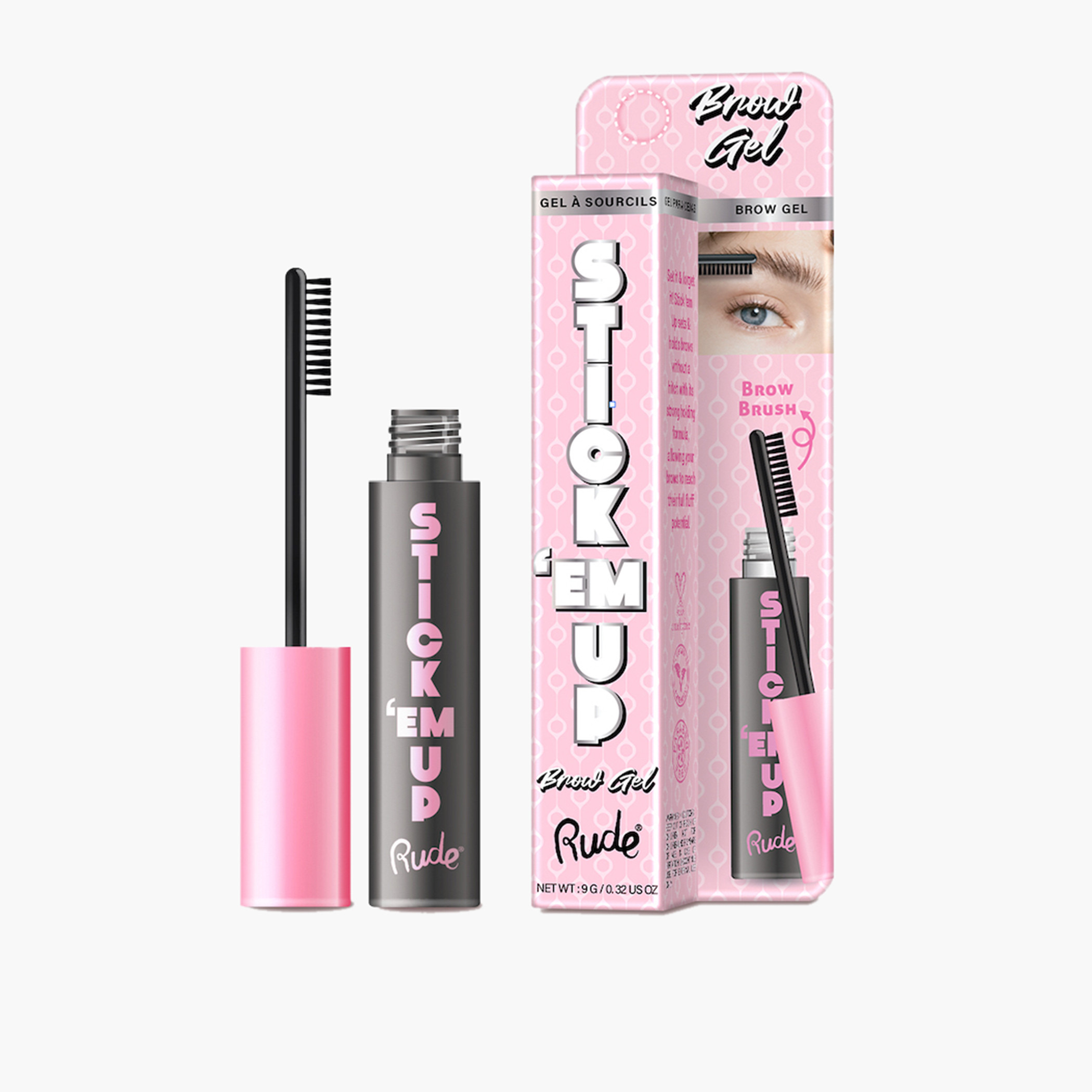 Rude Stick'em Up Brow Gel - 9 gms-beautyandpersonalcare-makeup-eyes-eyebrows-image-1