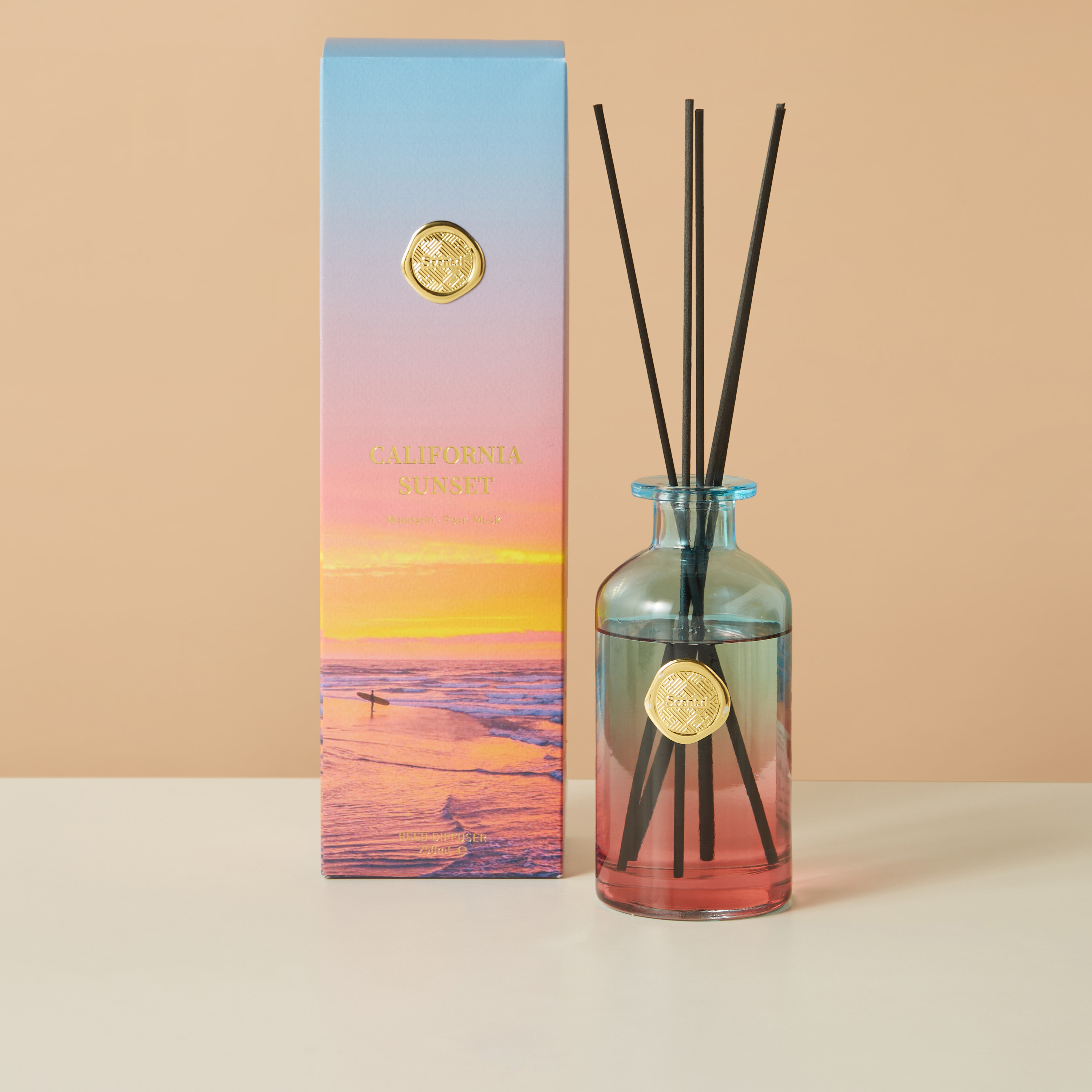 موّزع عطور بالأعواد كاليفورنيا صن سيت من سينت.دي - 250 مل-household-homefragrance-reeddiffusers-image-2