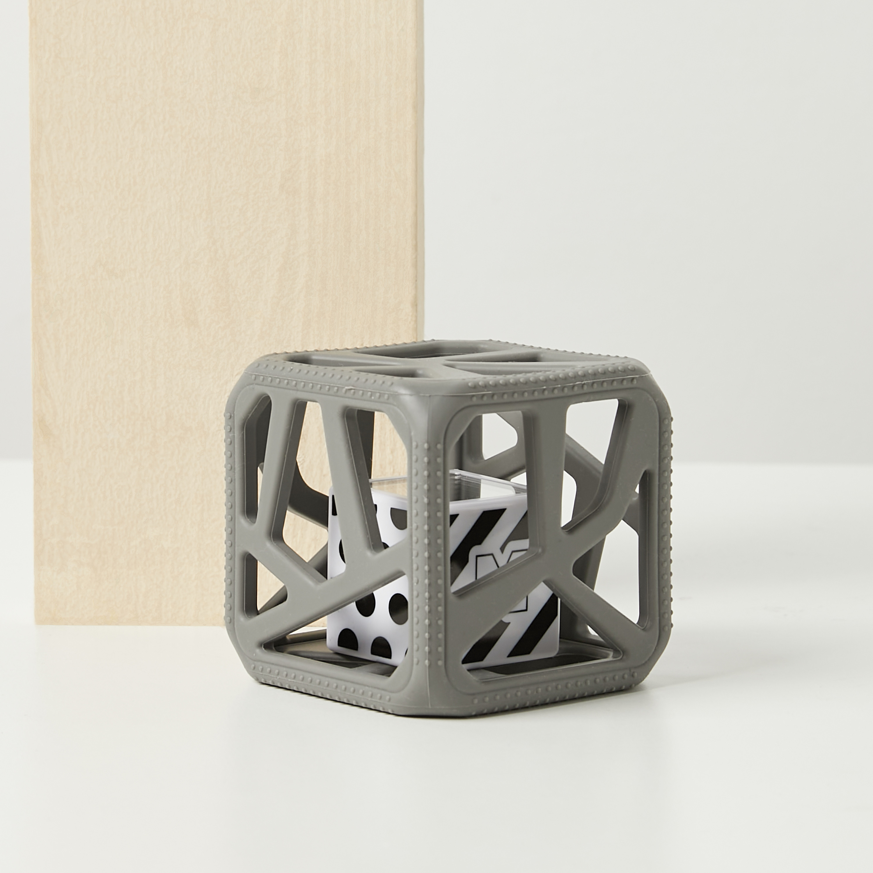 Malarkey Kids Chew Cube Teether Rattle-baby-feeding-teethers-image-1