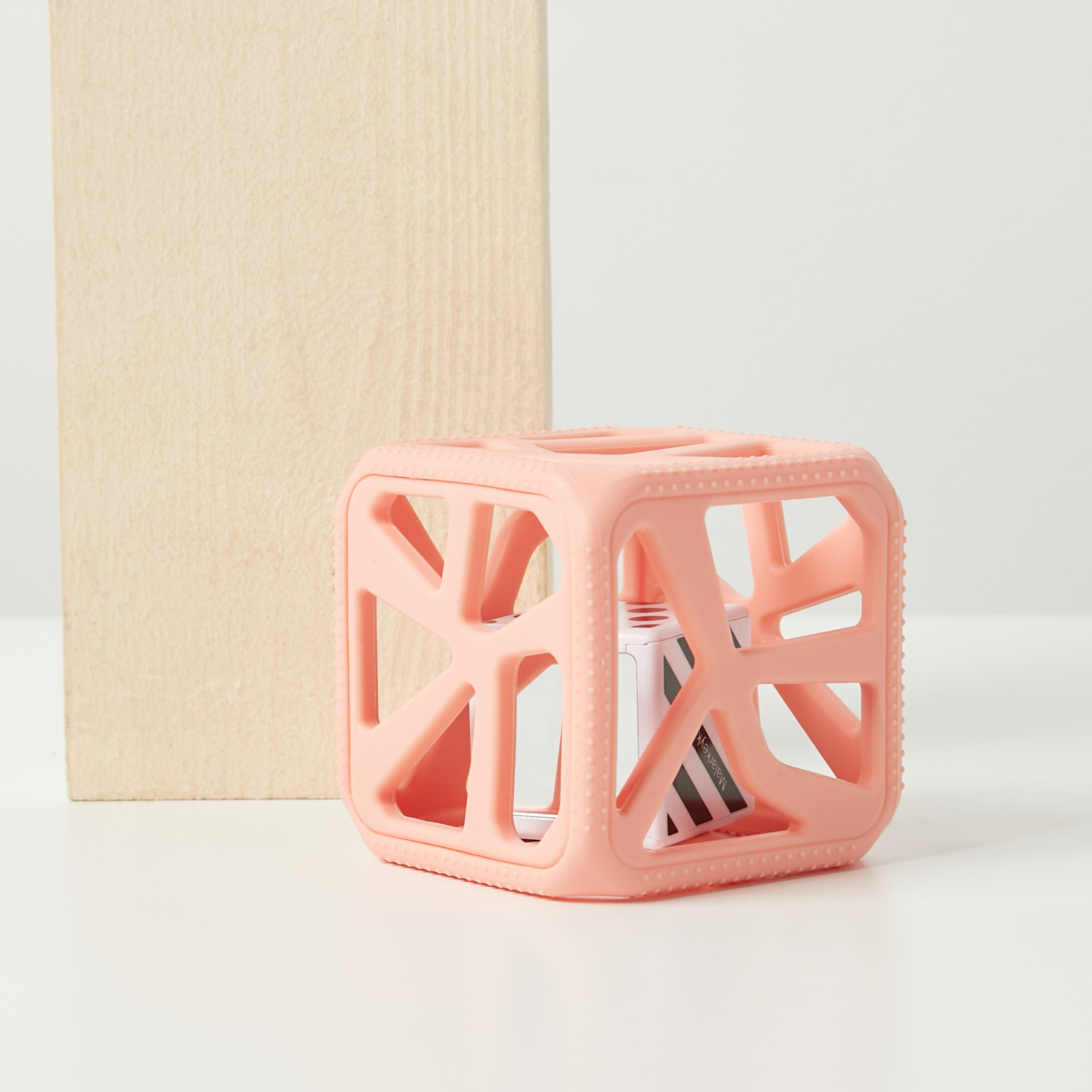 Malarkey Kids Chew Cube Teether Rattle-baby-feeding-teethers-image-1