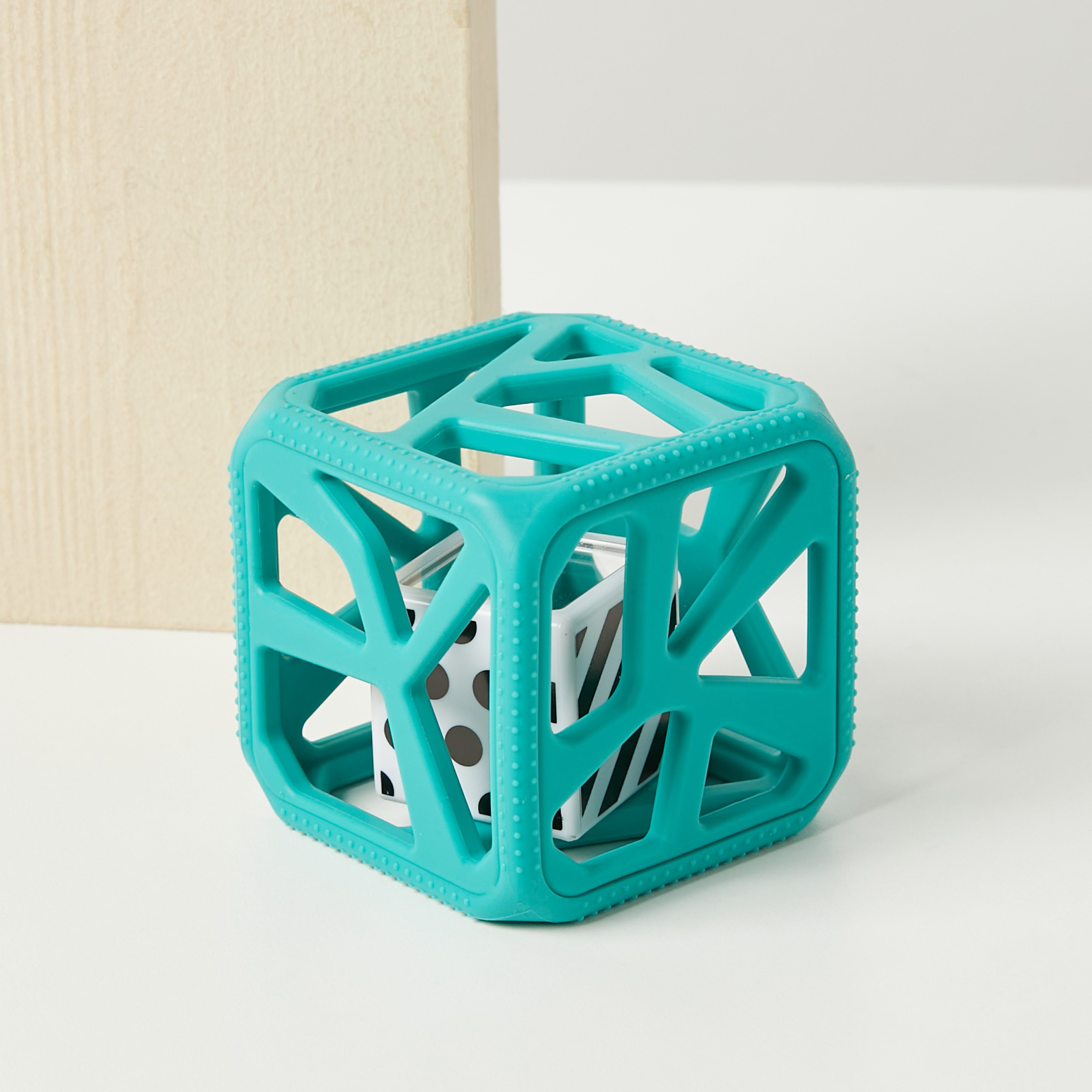 Malarkey Kids Chew Cube Teether Rattle-baby-feeding-teethers-image-1