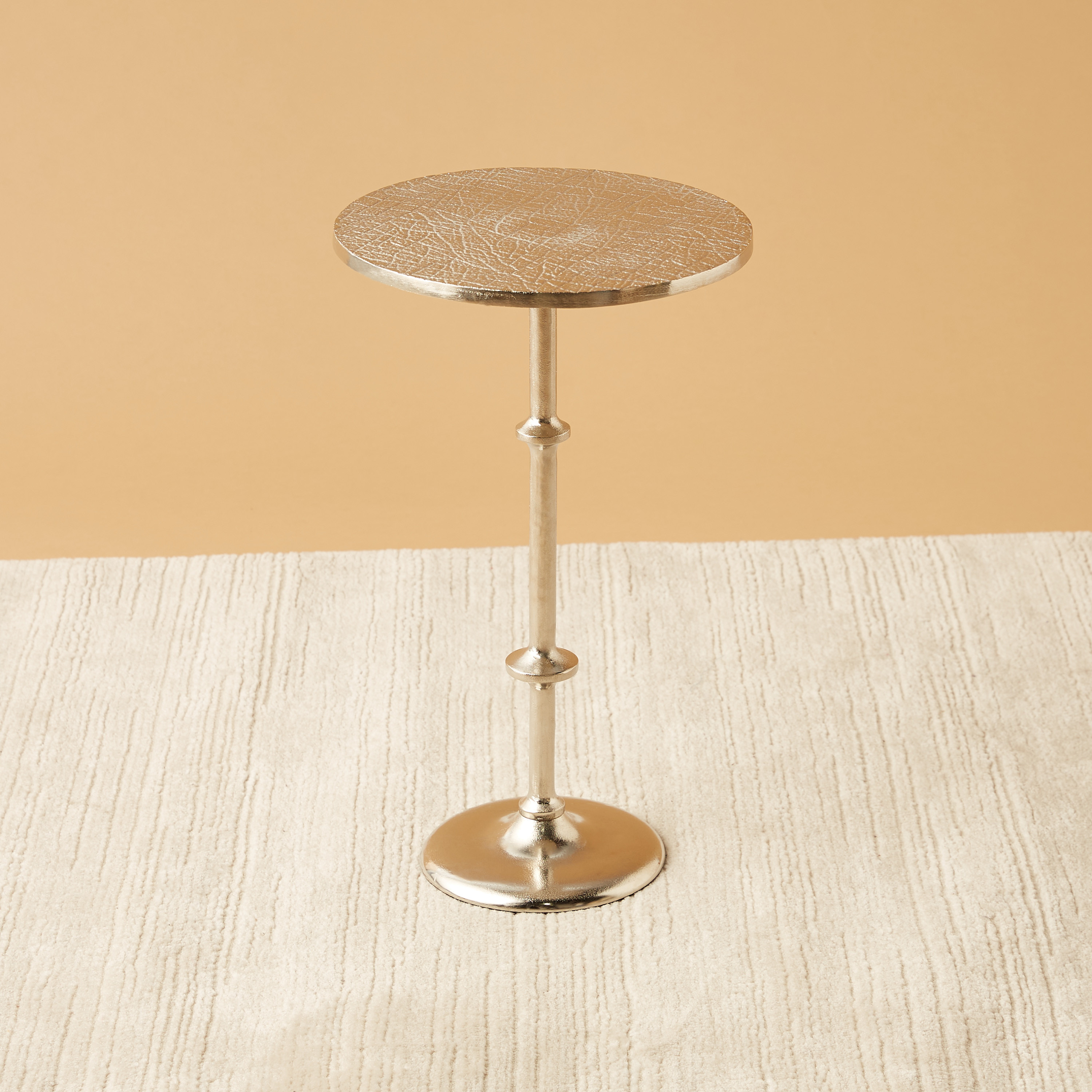 Textured Round Accent Table - 30x55 cms-furniture-livingroom-sideandendtables-image-1