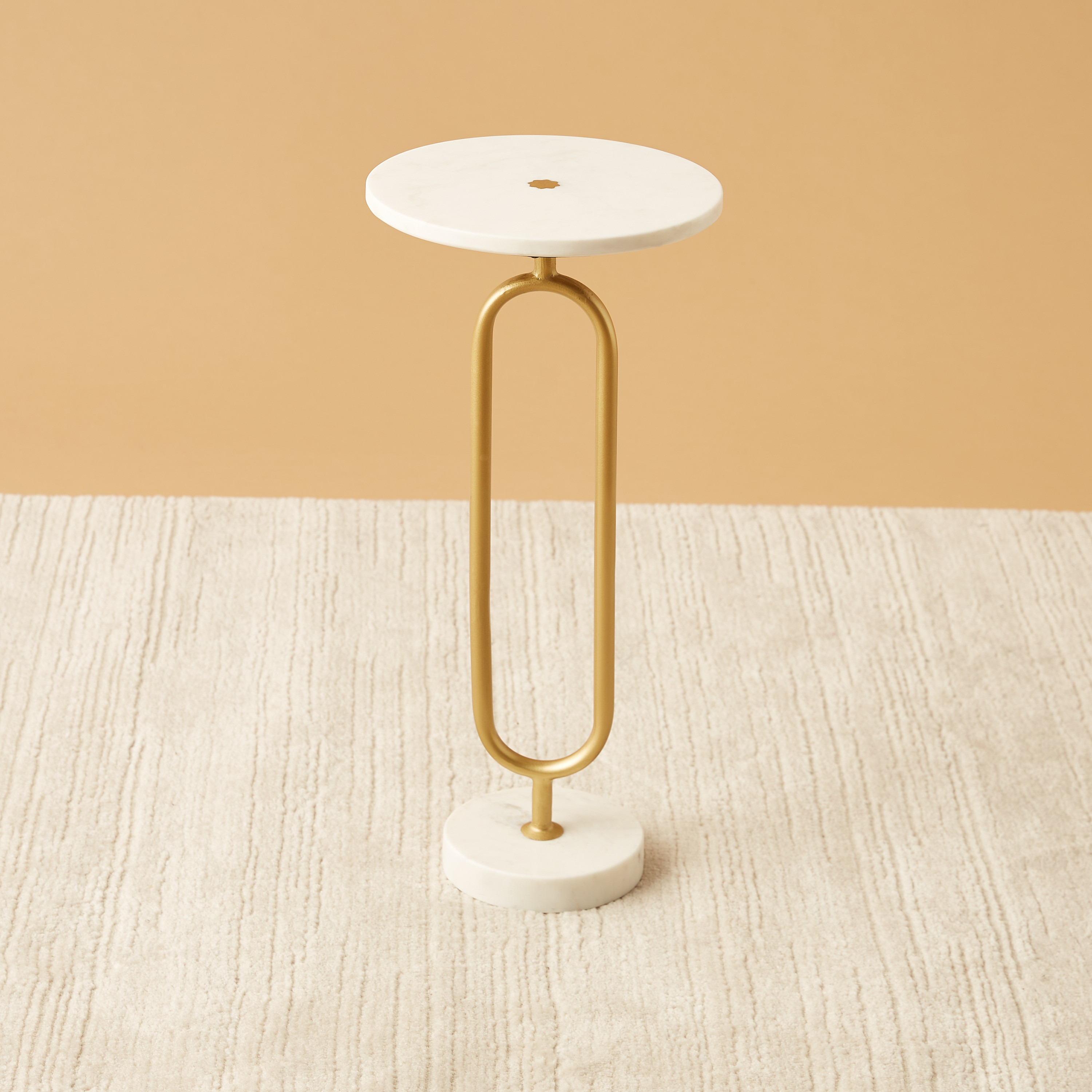 Star Inlay Marble Top Accent Table - 25x61 cms-furniture-livingroom-sideandendtables-image-2