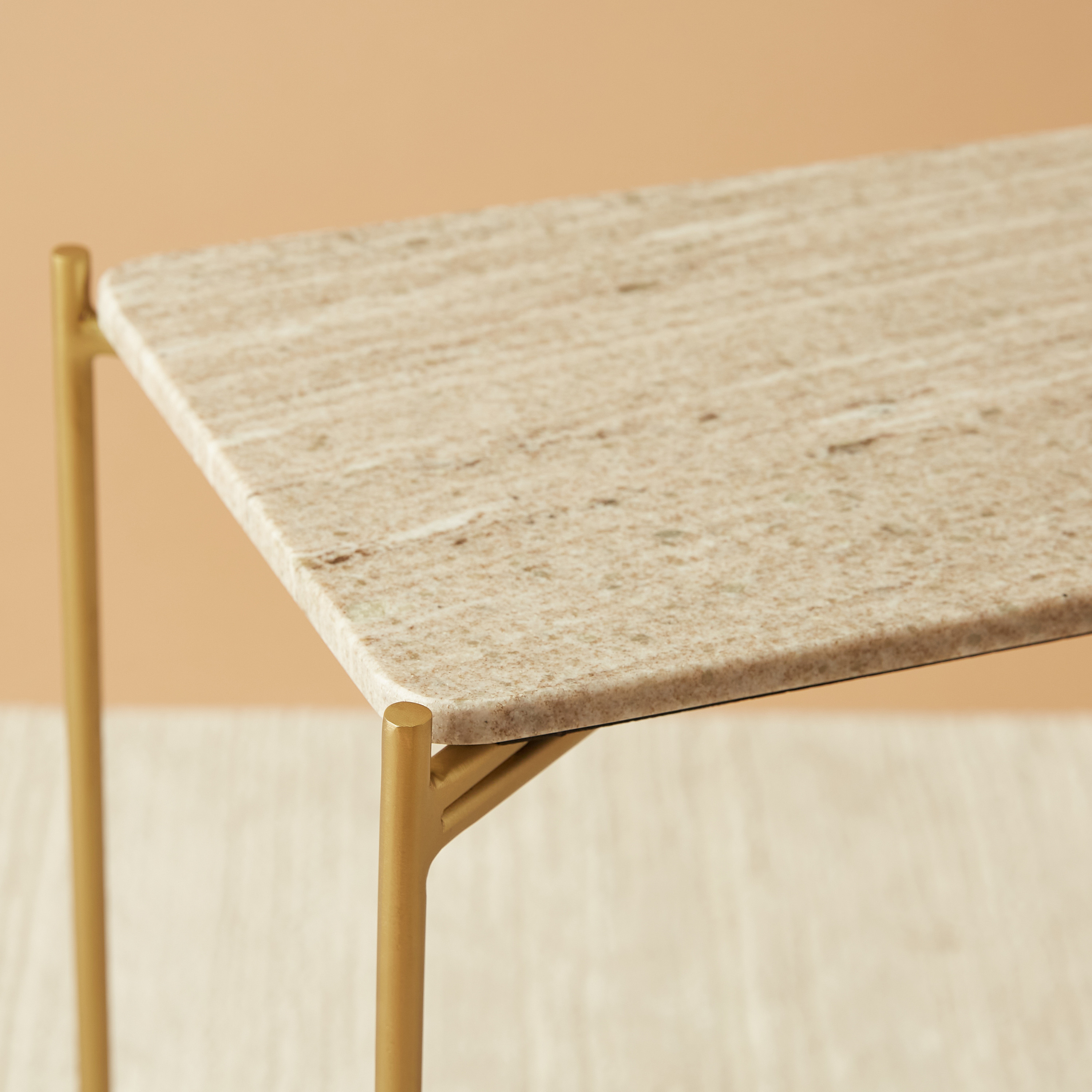 Foldable Marble Top Side Table - 42x28x54 cms-furniture-livingroom-sideandendtables-image-3
