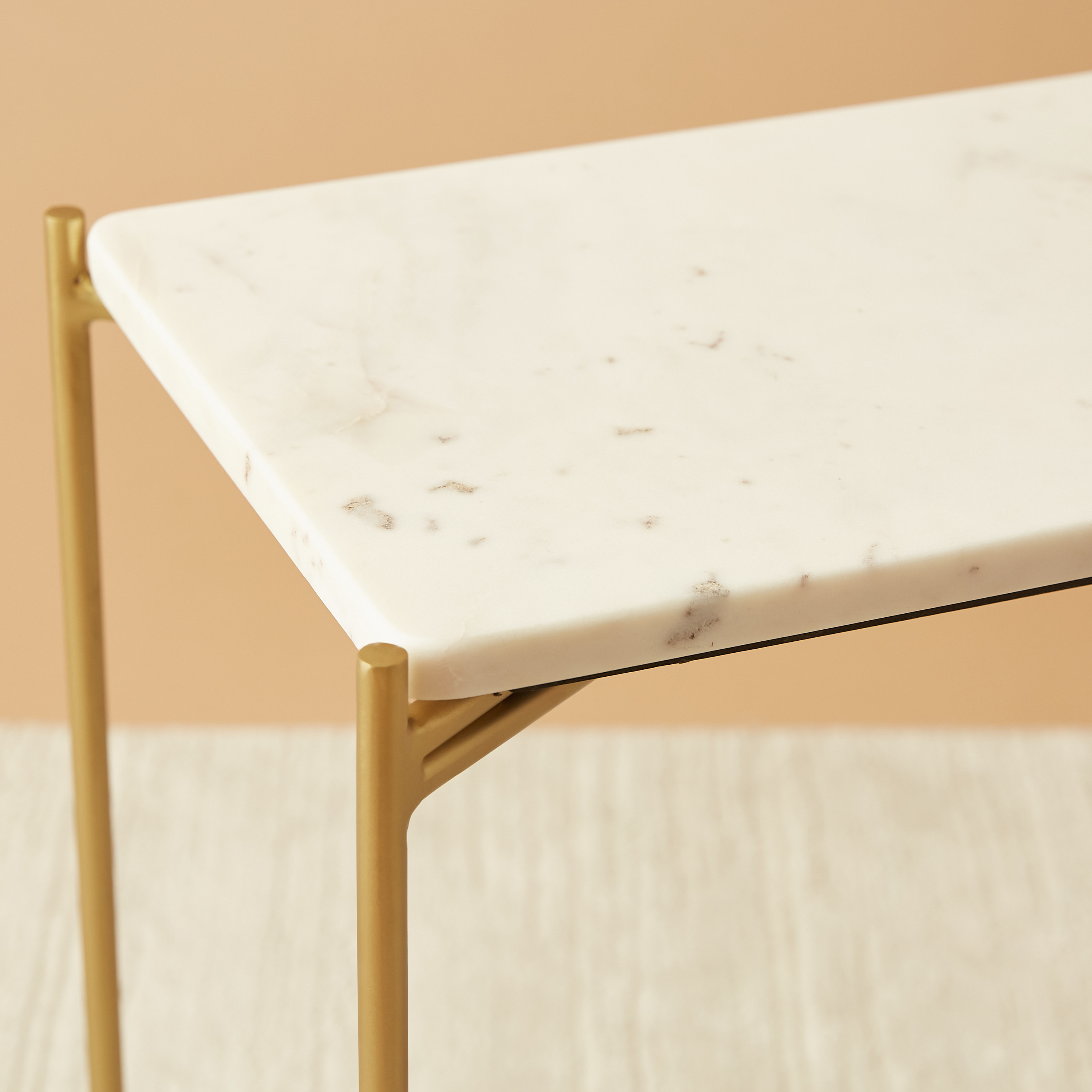 طاولة جانبية بسطح رخام قابلة للطي- 42x28x54 سم-furniture-livingroom-sideandendtables-image-3