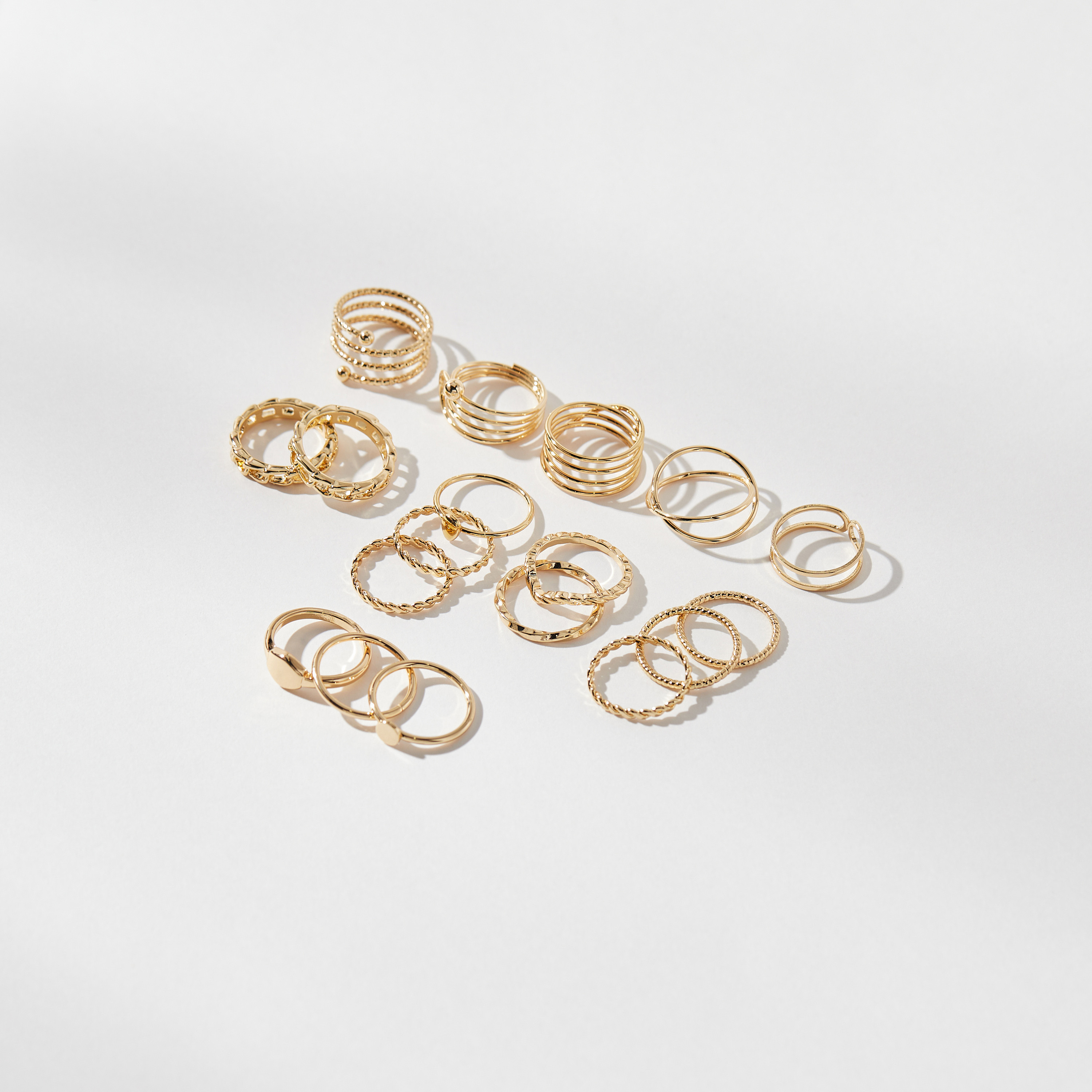 طقم خاتم 18 قطعة متنوعة - لارج - إكس لارج-women-watchesandjewellery-jewellery-rings-image-2