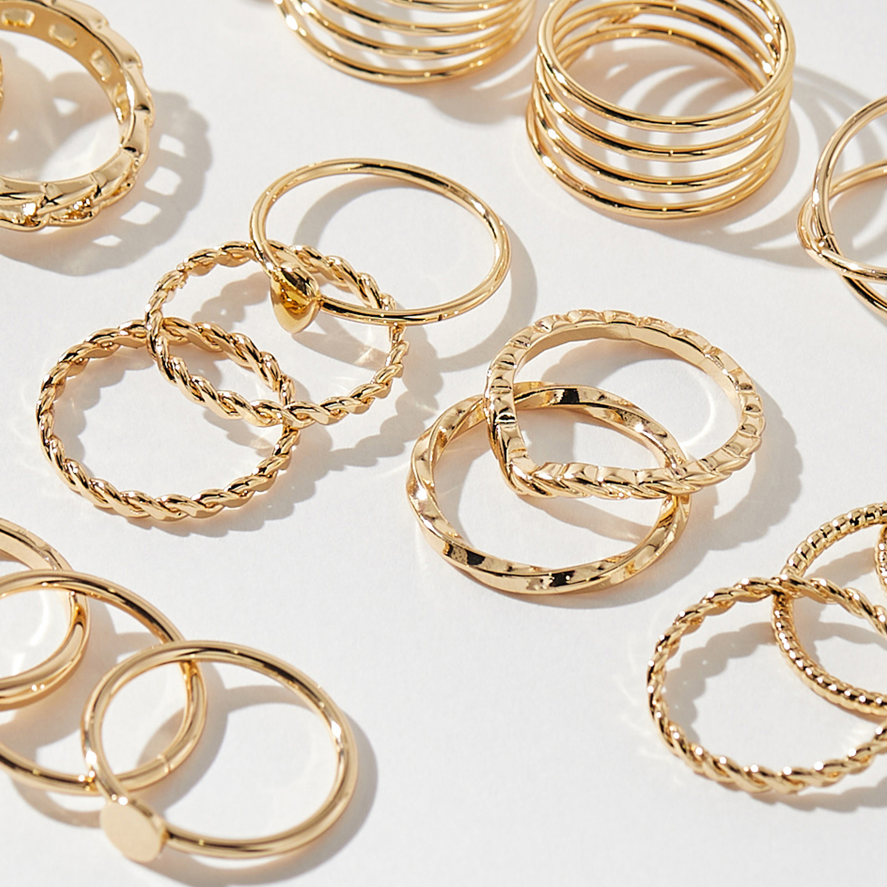 طقم خاتم 18 قطعة متنوعة - لارج - إكس لارج-women-watchesandjewellery-jewellery-rings-image-4