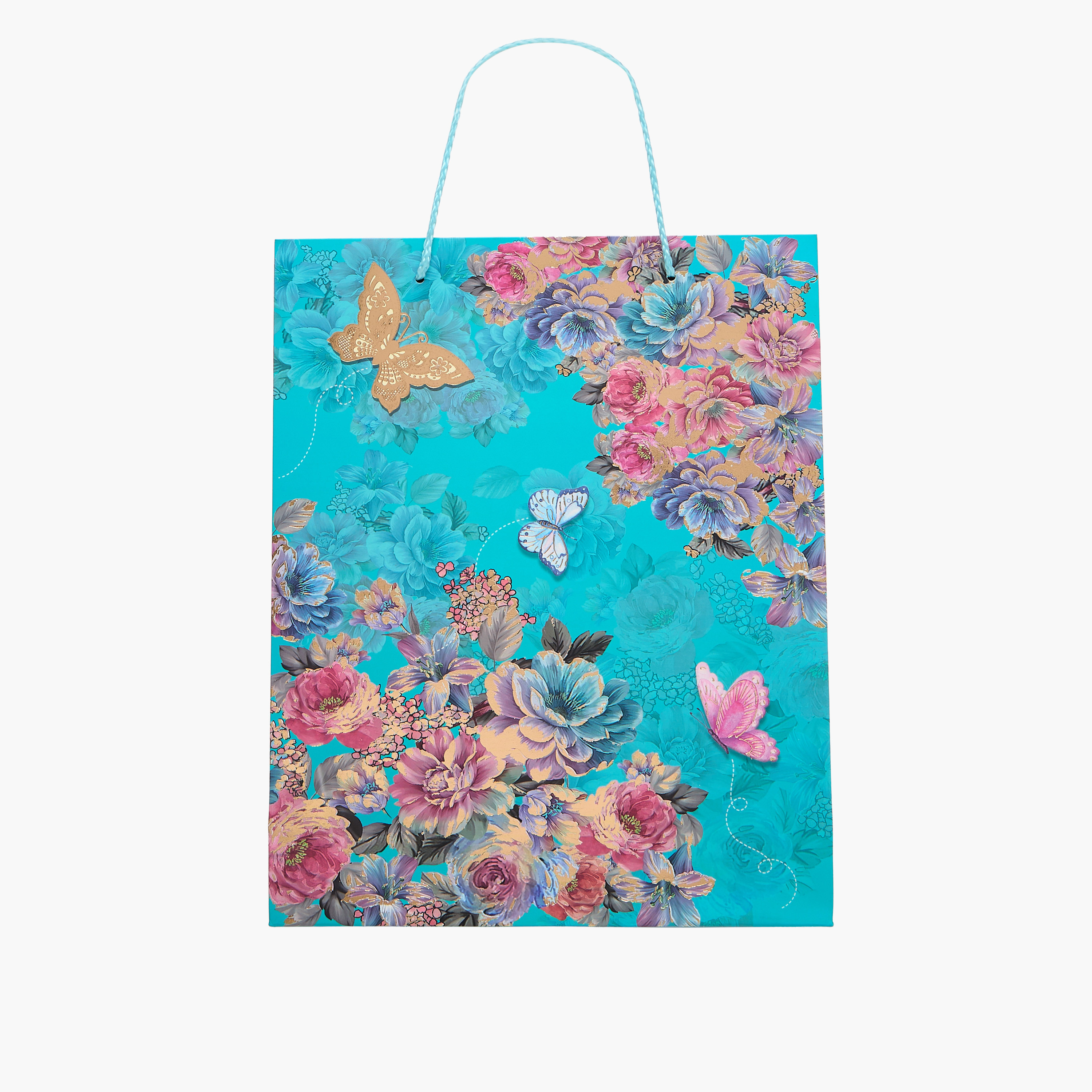 Butterfly Print Paper Gift Bag - 26x32x10 cms-household-giftingaccessories-giftings-image-1