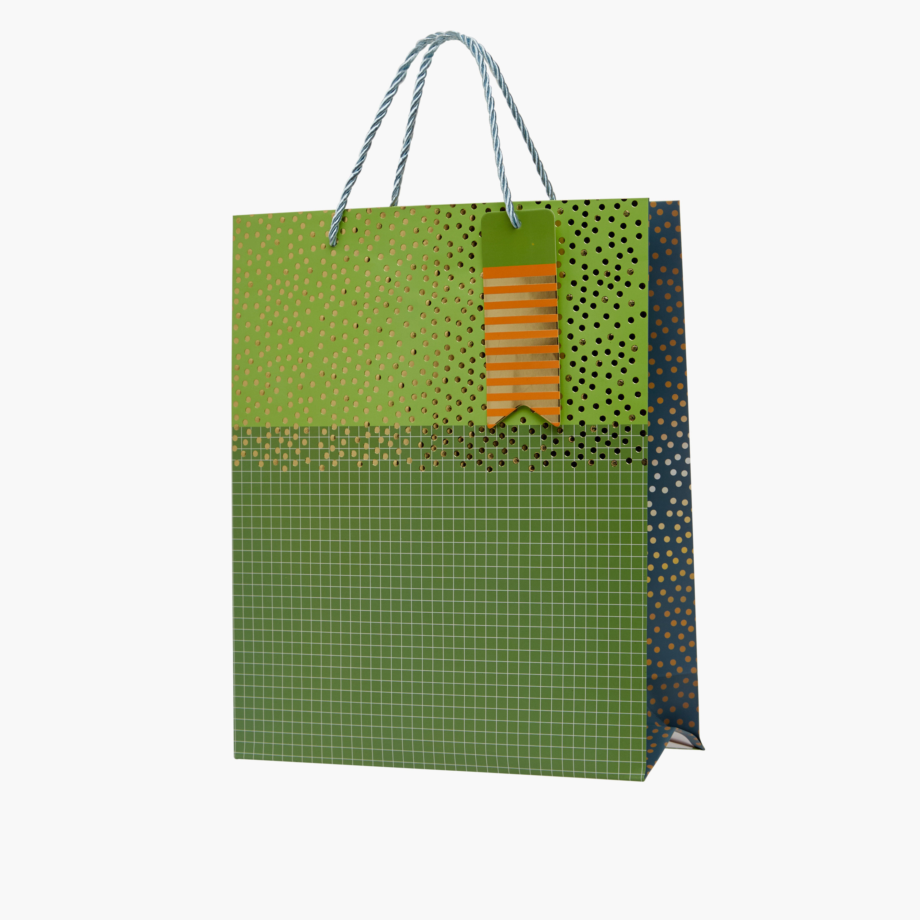 شنطة هدايا ورقية بتصميم قوالب ملونة - 26x32x10 سم-household-giftingaccessories-giftings-image-2