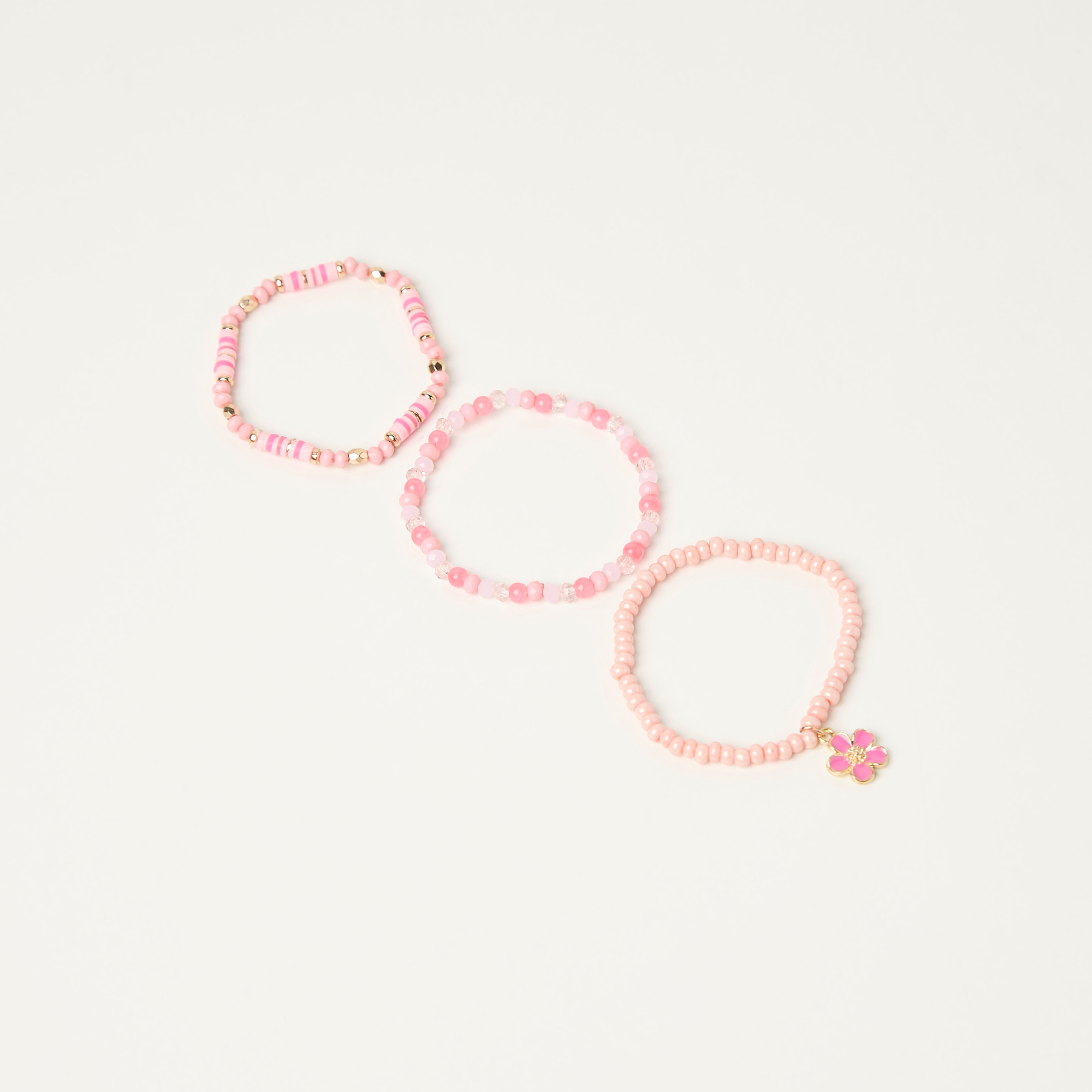 أساور مطّاطية مزينة بالخرز من تشارمز - طقم 3 قطع-girls-accessories-jewellery-image-2