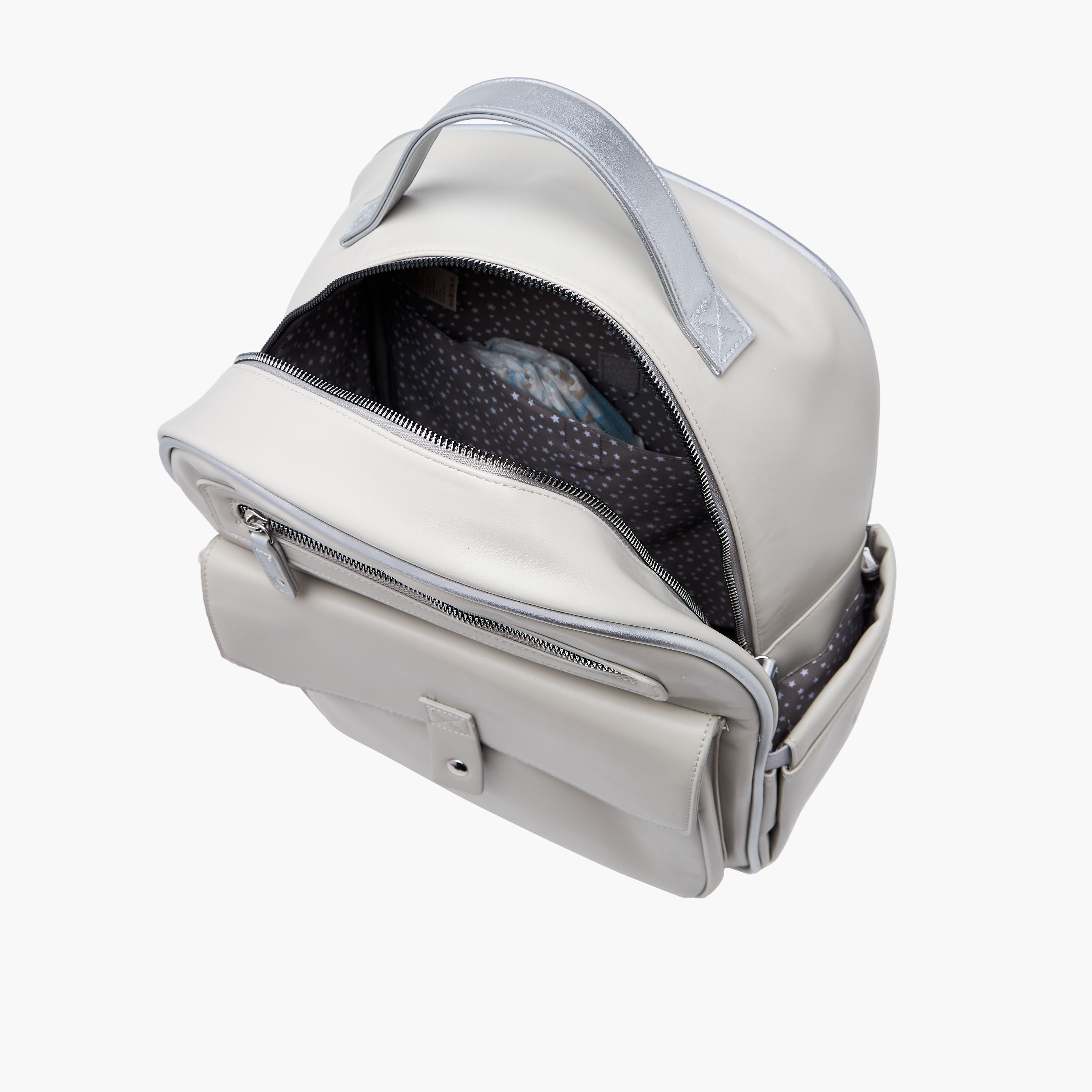 شنطة ظهرحفاضات سادة بسحّاب إغلاق وحمّالات كتف قابلة للتعديل من جيجلز-baby-gear-diaperbags-image-13