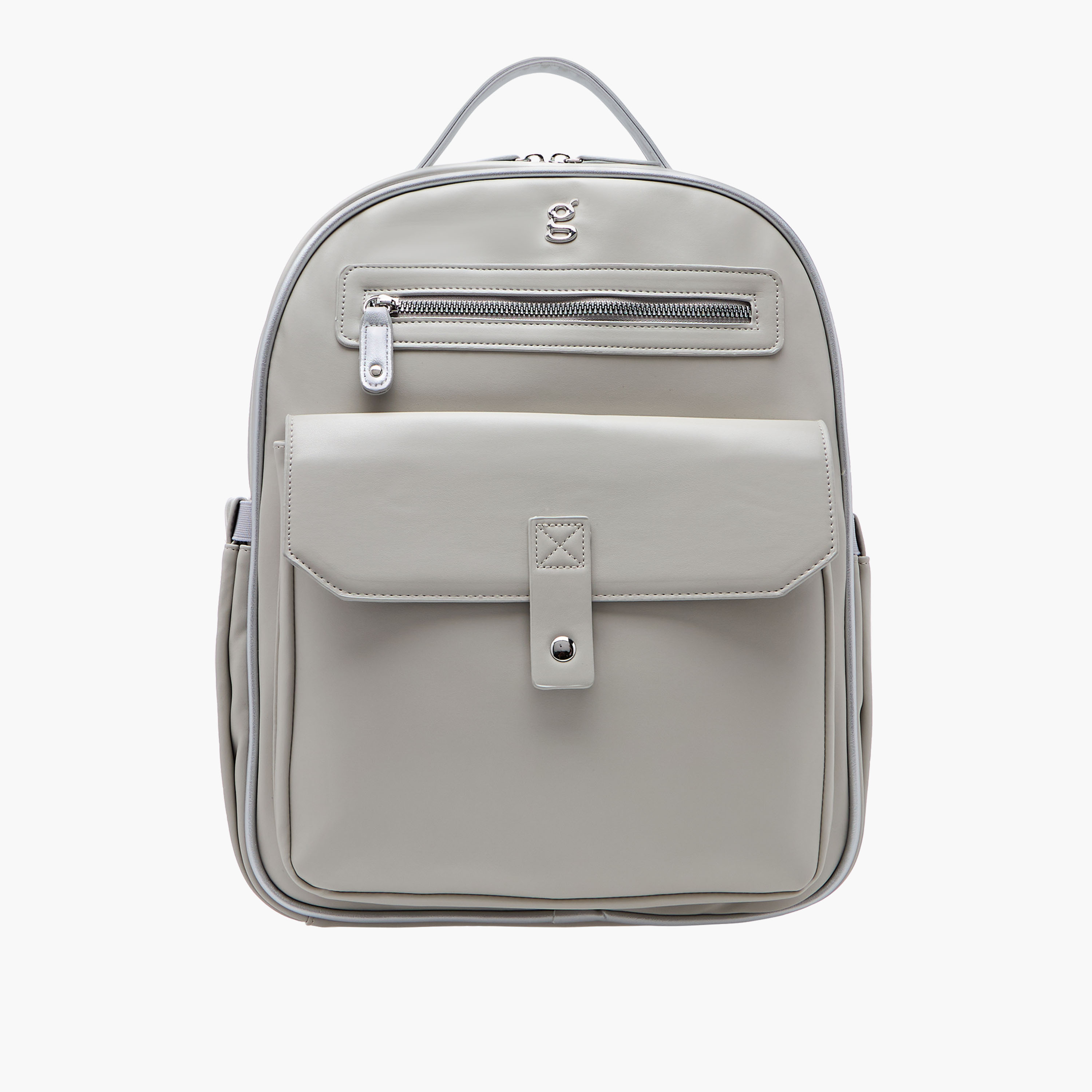 شنطة ظهرحفاضات سادة بسحّاب إغلاق وحمّالات كتف قابلة للتعديل من جيجلز-baby-gear-diaperbags-image-2