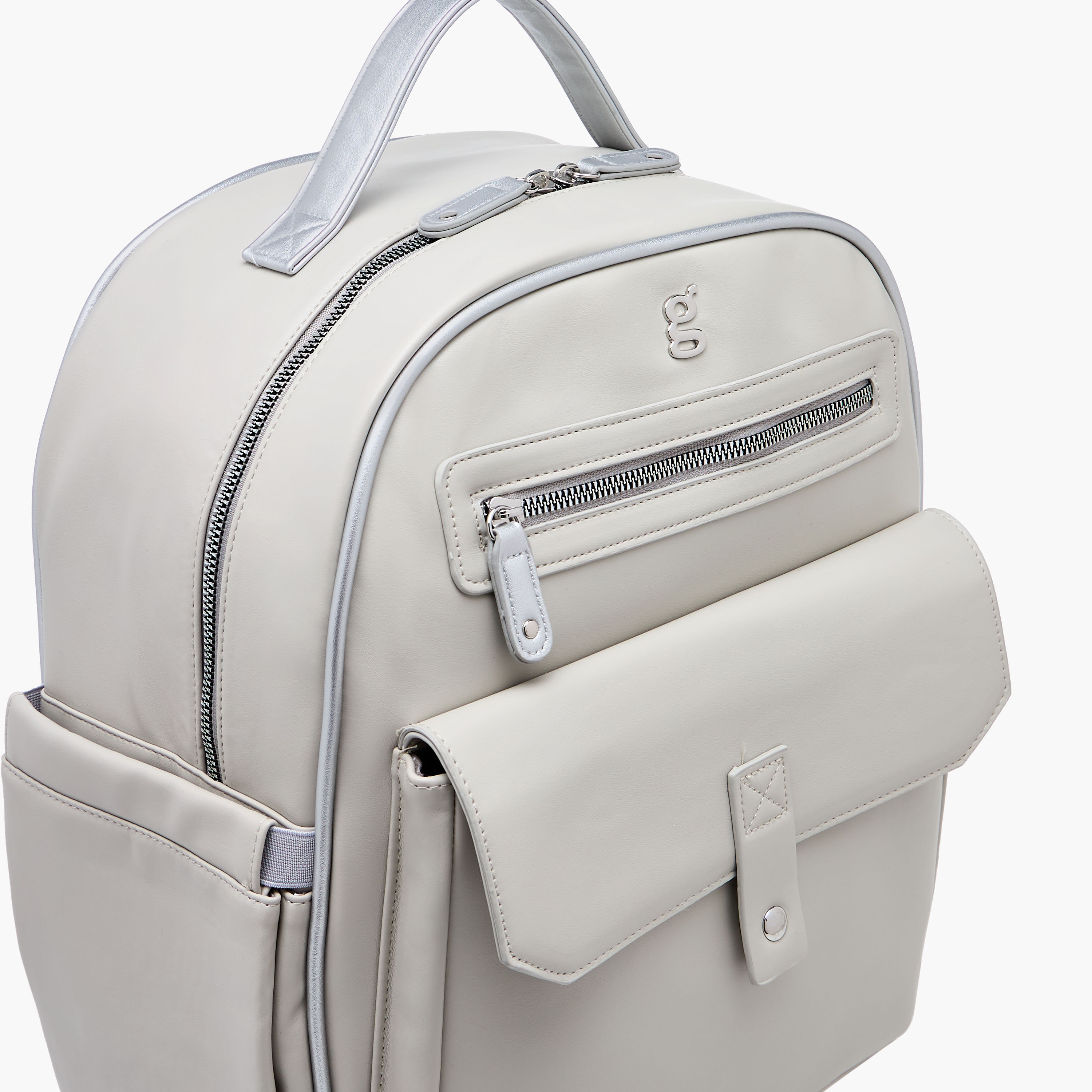 شنطة ظهرحفاضات سادة بسحّاب إغلاق وحمّالات كتف قابلة للتعديل من جيجلز-baby-gear-diaperbags-image-7