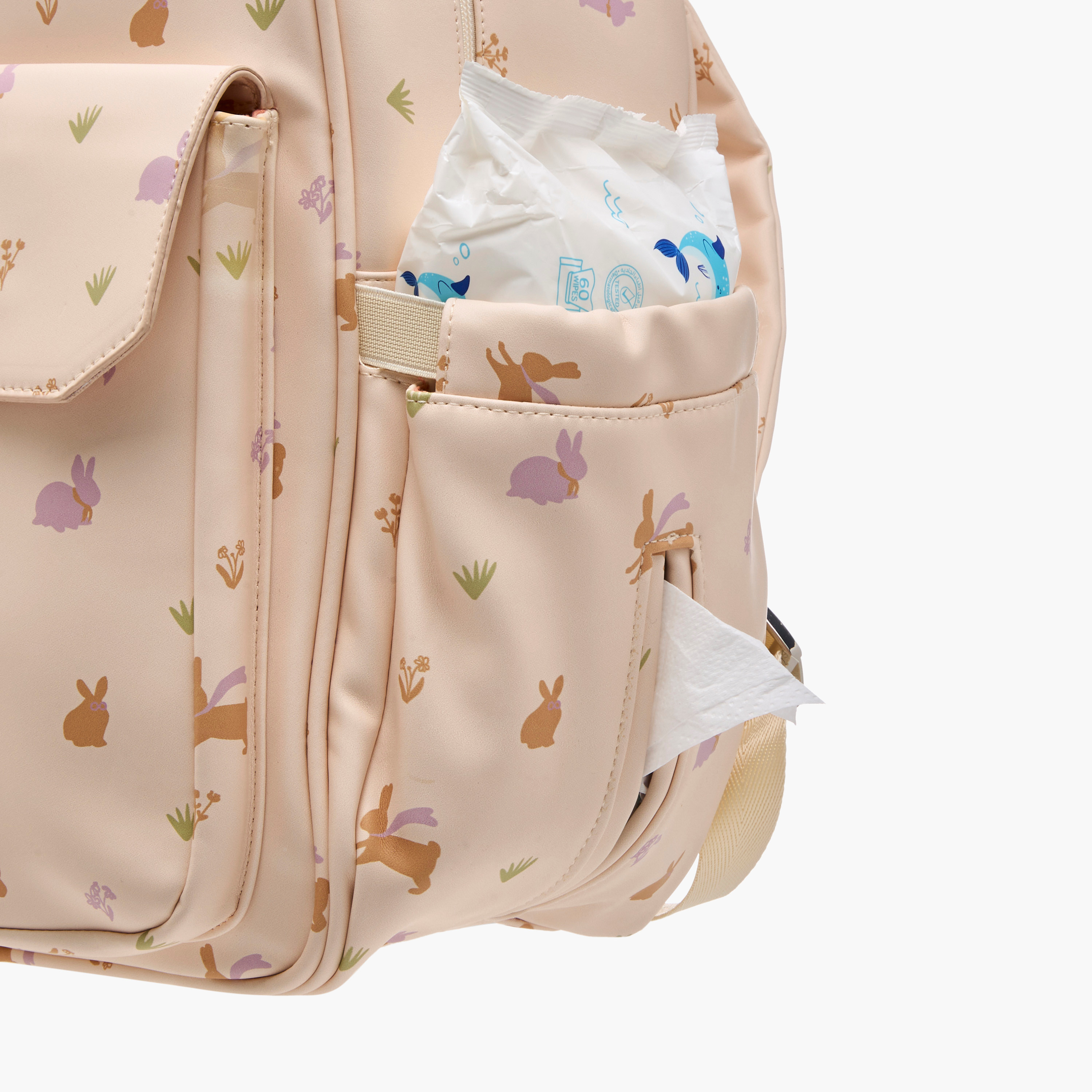 Giggles Printed Diaper Backpack with Adjustable Straps and Zip Closure-baby-diapering-diaperbags-image-12