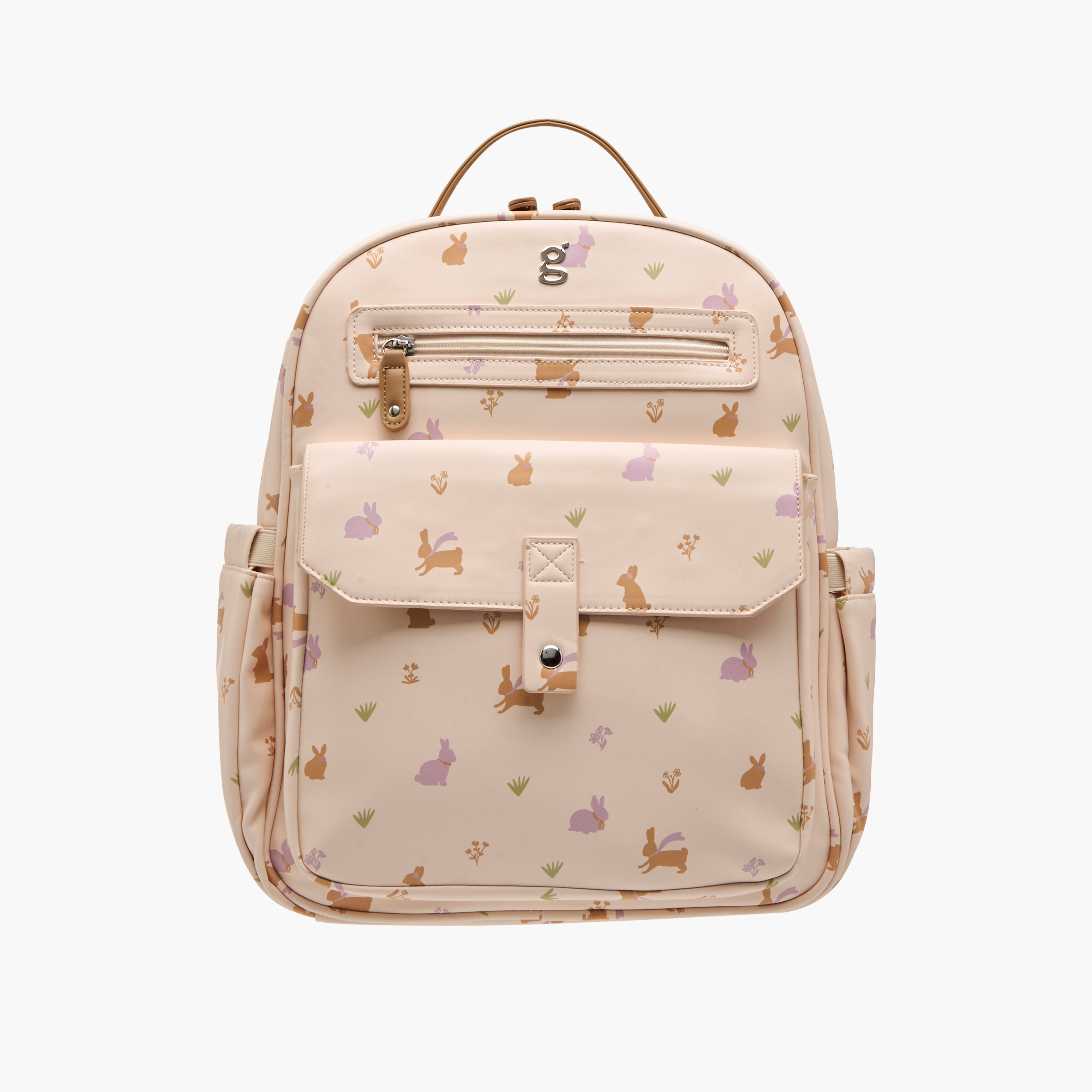 Giggles Printed Diaper Backpack with Adjustable Straps and Zip Closure-baby-diapering-diaperbags-image-2