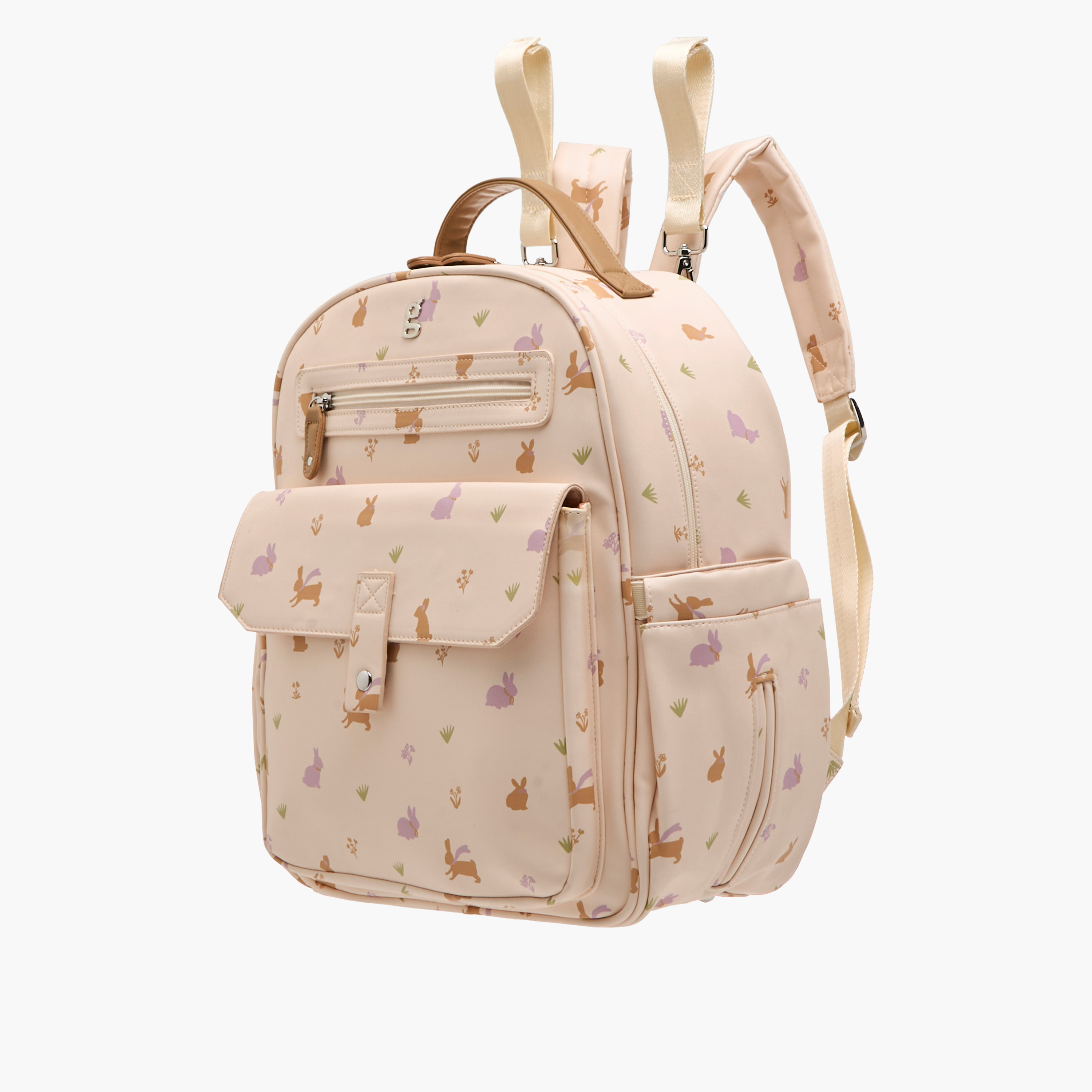 Giggles Printed Diaper Backpack with Adjustable Straps and Zip Closure-baby-diapering-diaperbags-image-4
