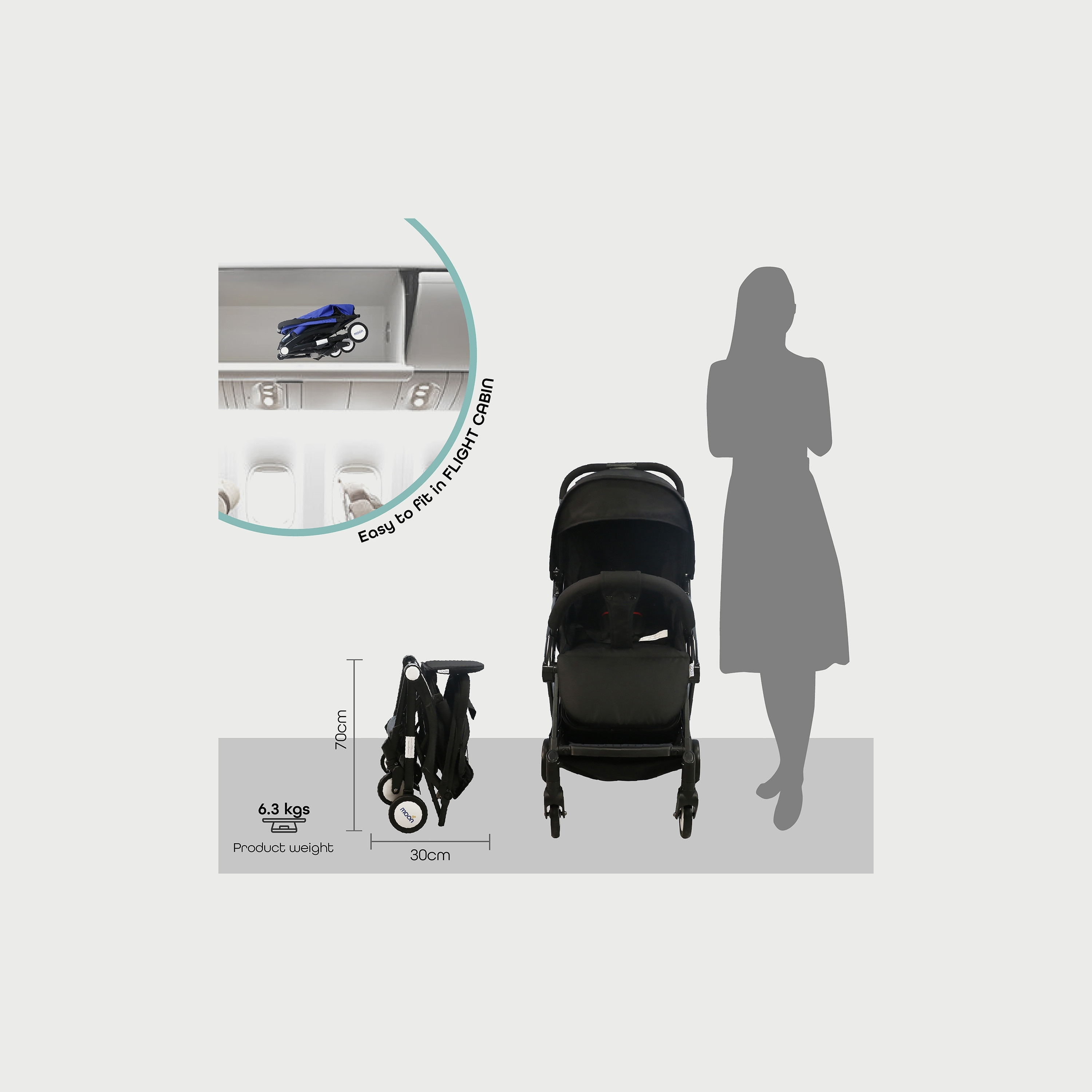 Moon Travel-Lite Stroller, Black-baby-gear-strollersandprams-strollers-image-5
