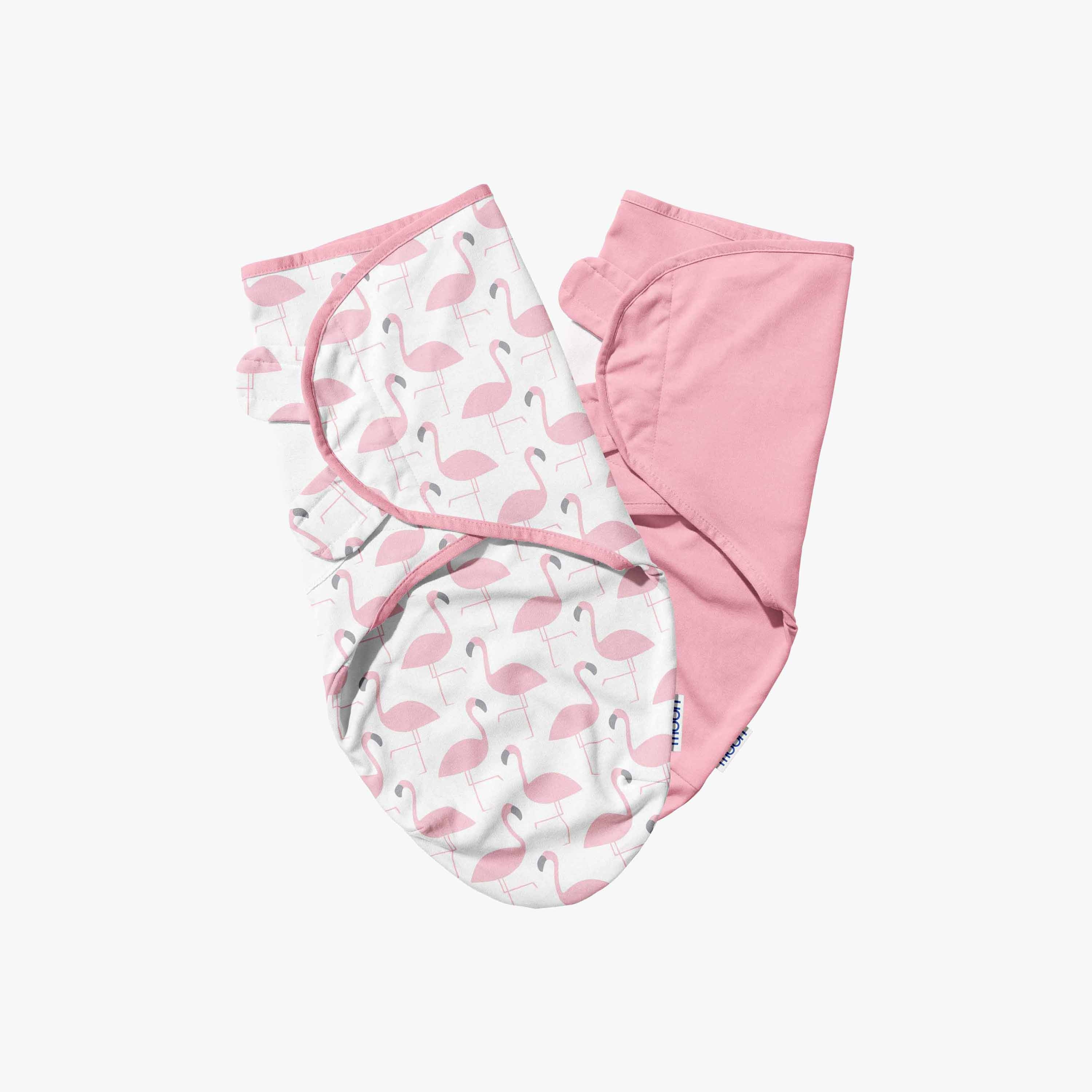 قماط عضوي بشريط إغلاق لاصق من مون - طقم من قطعتين-baby-nursery-blanketsandswaddles-swaddlesandsleepingbags-image-1