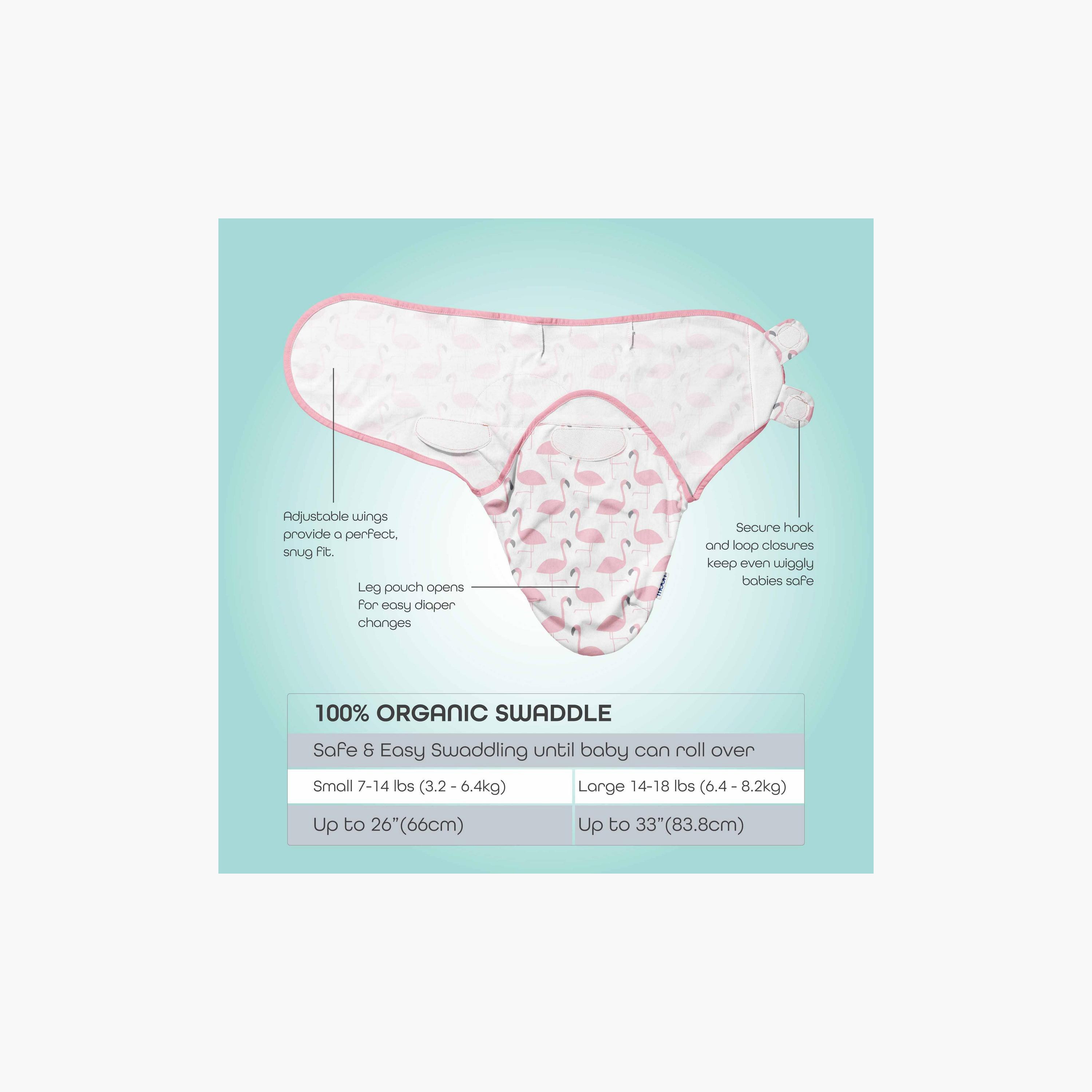 قماط عضوي بشريط إغلاق لاصق من مون - طقم من قطعتين-baby-nursery-blanketsandswaddles-swaddlesandsleepingbags-image-3