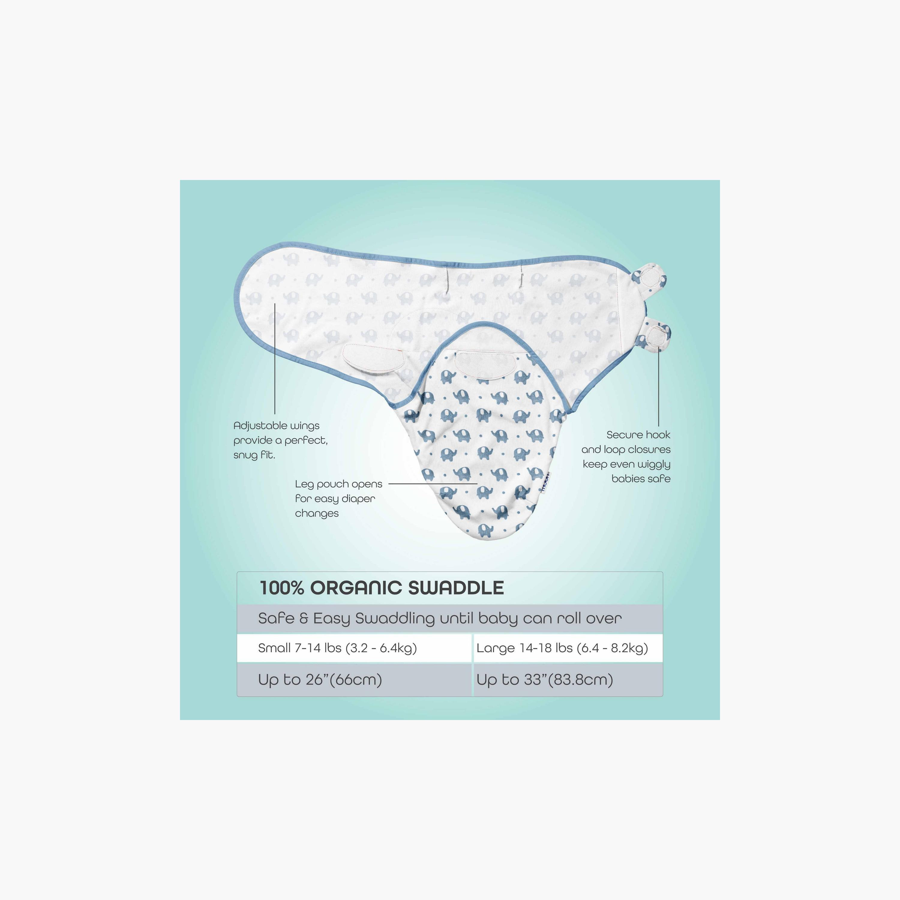 قماط عضوي بشريط إغلاق لاصق من مون - طقم من قطعتين-baby-nursery-blanketsandswaddles-swaddlesandsleepingbags-image-3