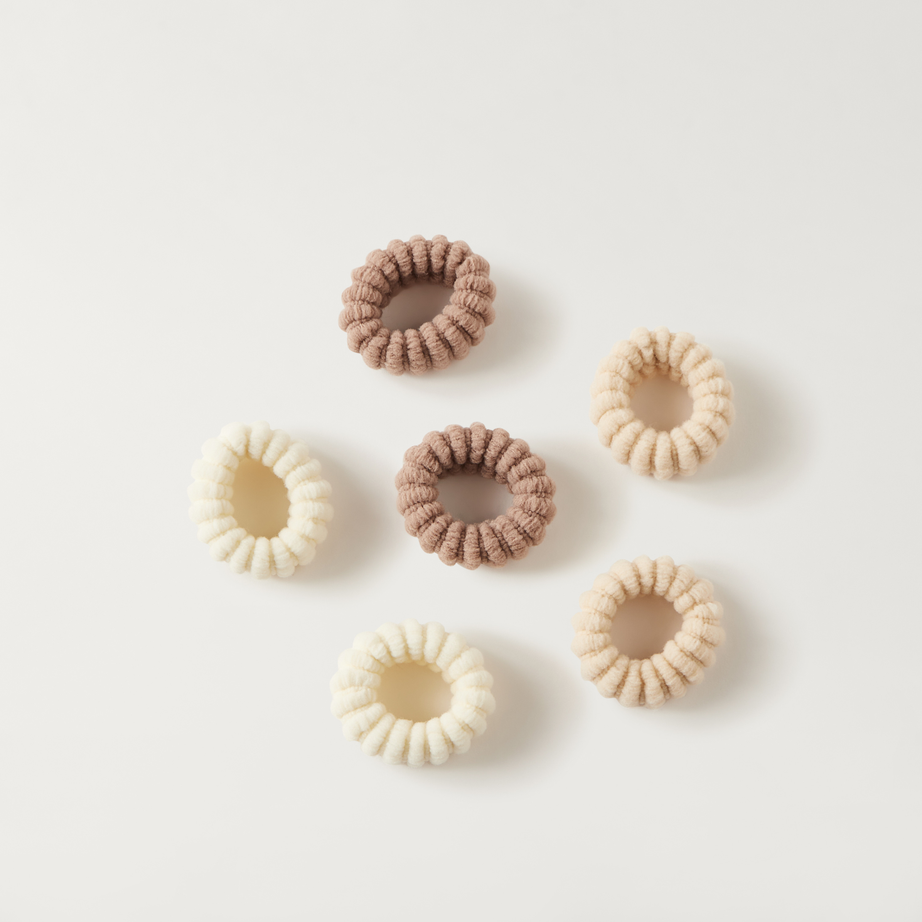 Textured Elasticated Hair Tie - Set of 6-women-hairaccessories-scrunchies-image-2