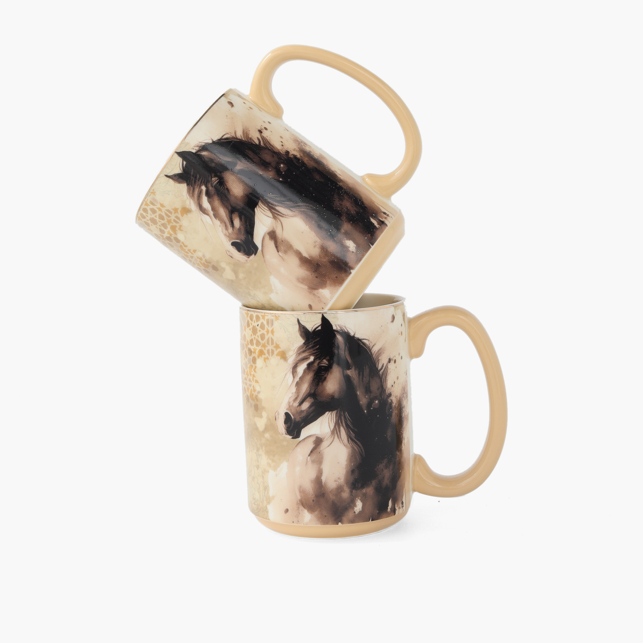 Horse Print Bone China Mug - 400 ml-household-dining-teaandcoffee-mugsandcups-image-1