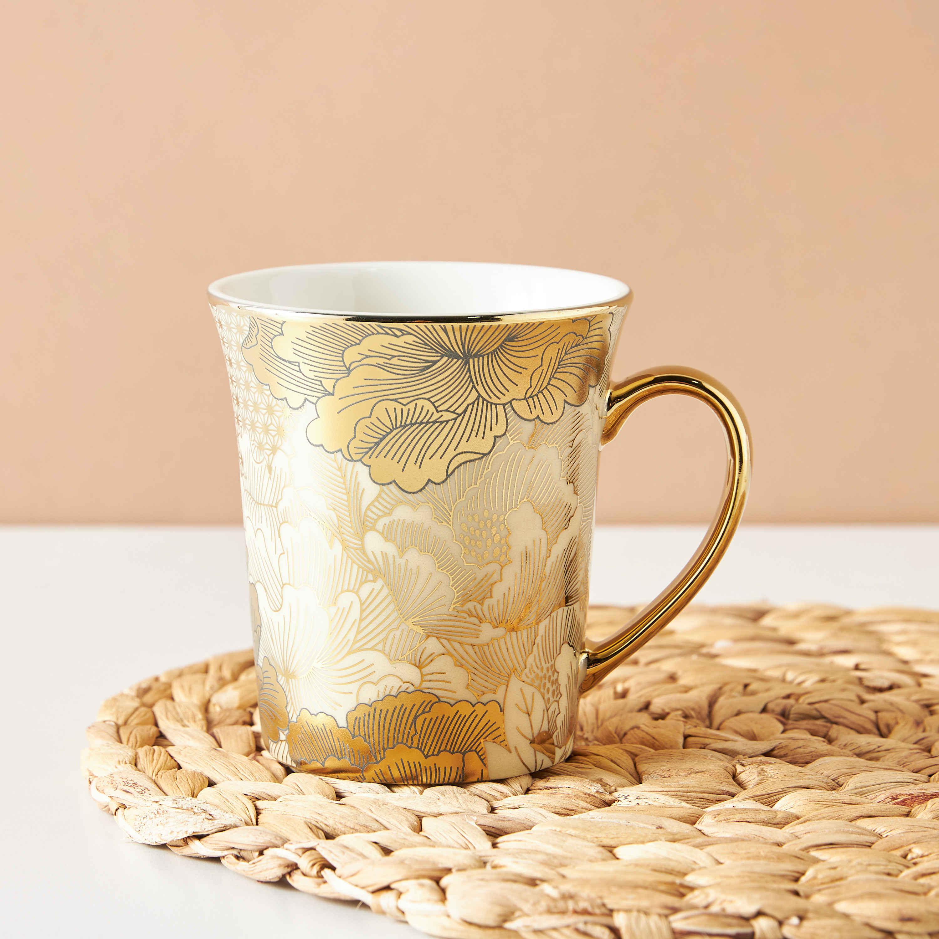 مج خزف صيني بطبعات أزهار - 300 مل-household-dining-teaandcoffee-mugsandcups-image-1