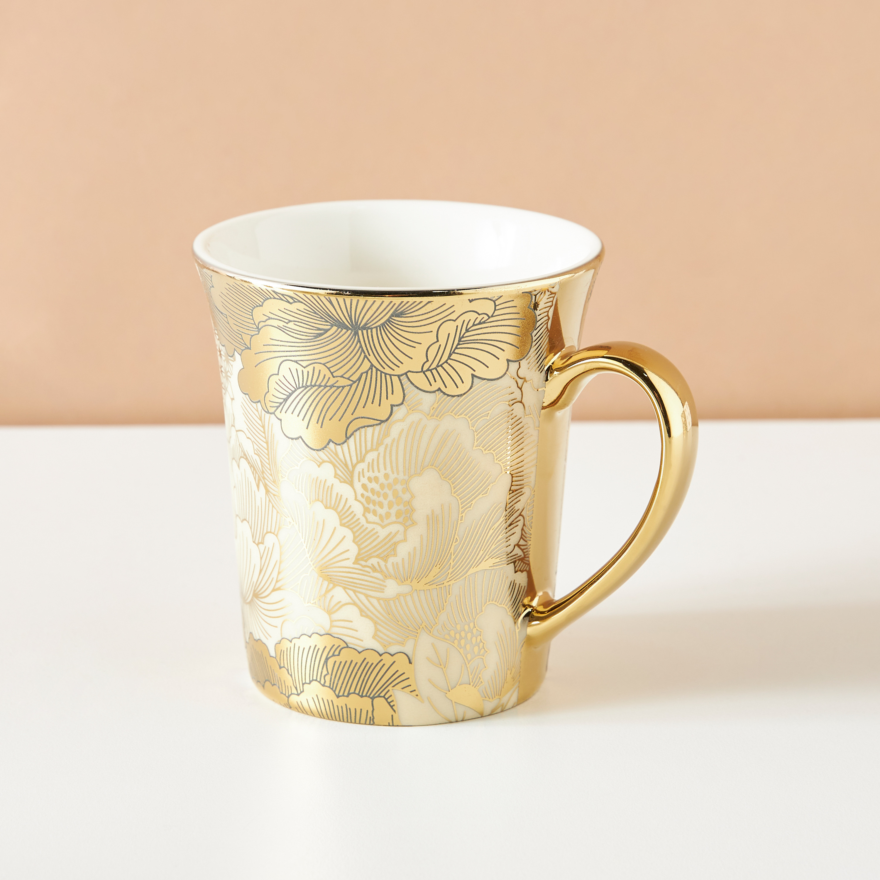 Floral Print Bone China Mug - 300 ml-household-dining-teaandcoffee-mugsandcups-image-2