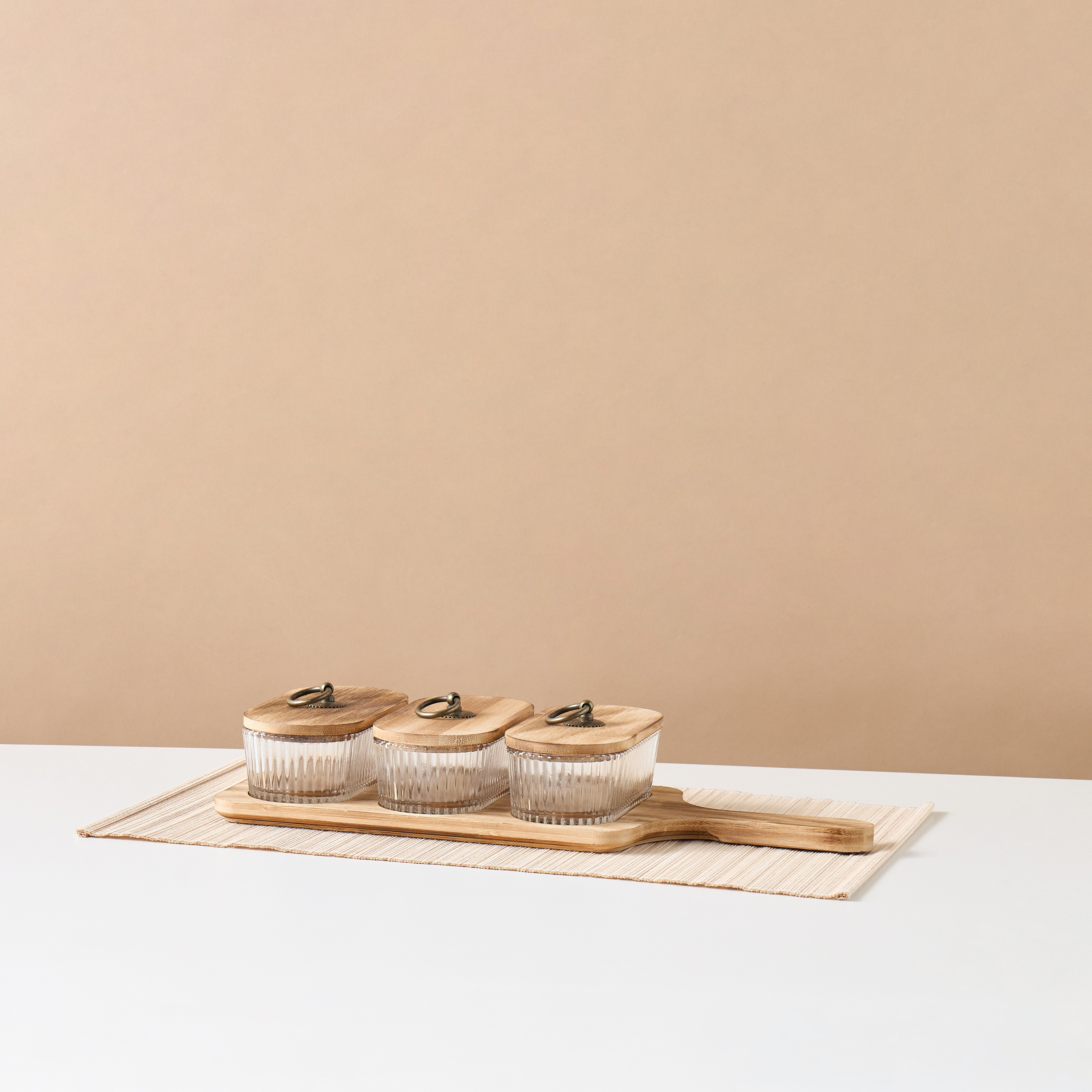 Glass 3-Piece Bowl Set with Tray-household-dining-serveware-chipsanddip-image-1