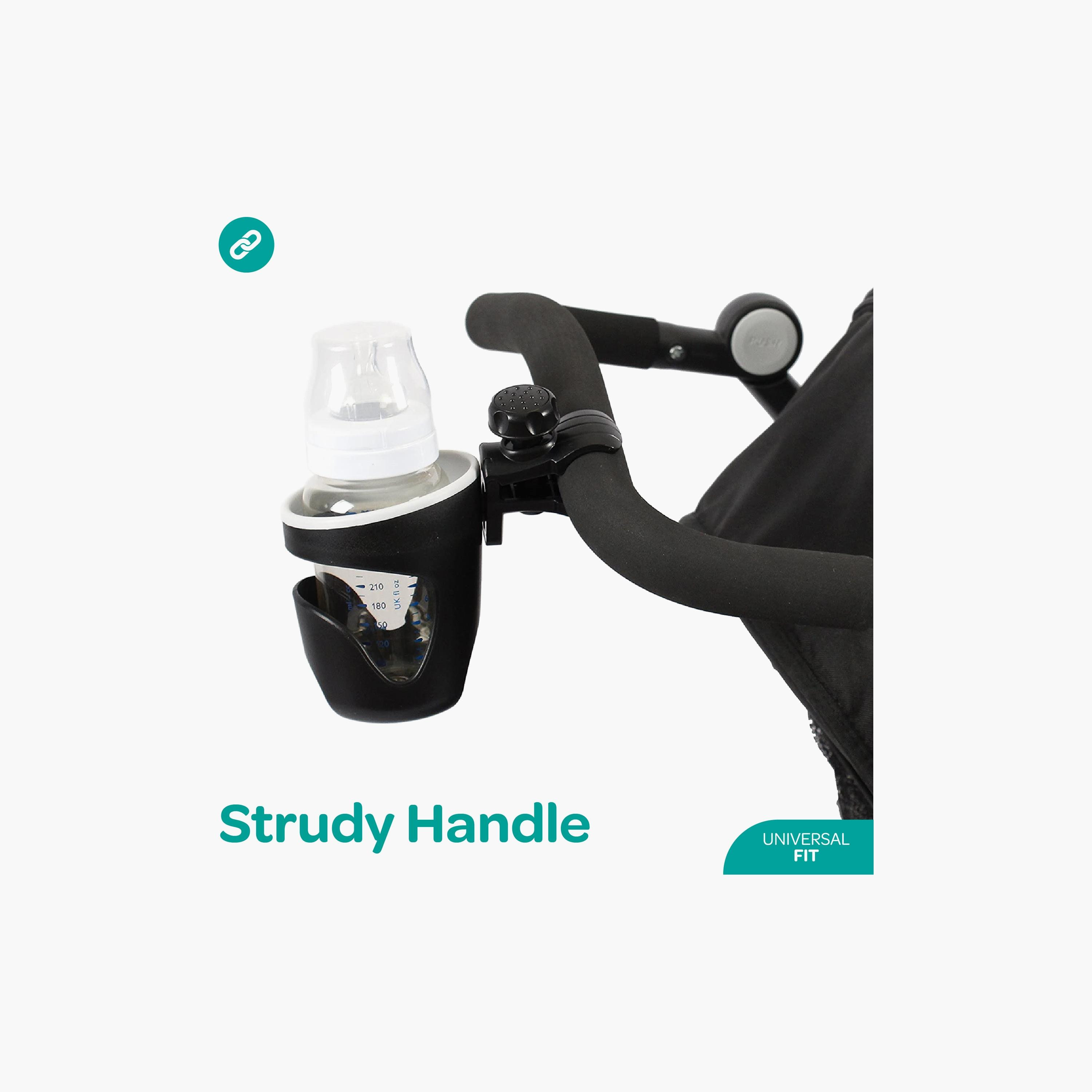 Moon 360 Degree Rotating Universal Cup Holder, Black-baby-gear-strollersandprams-accessories-image-3