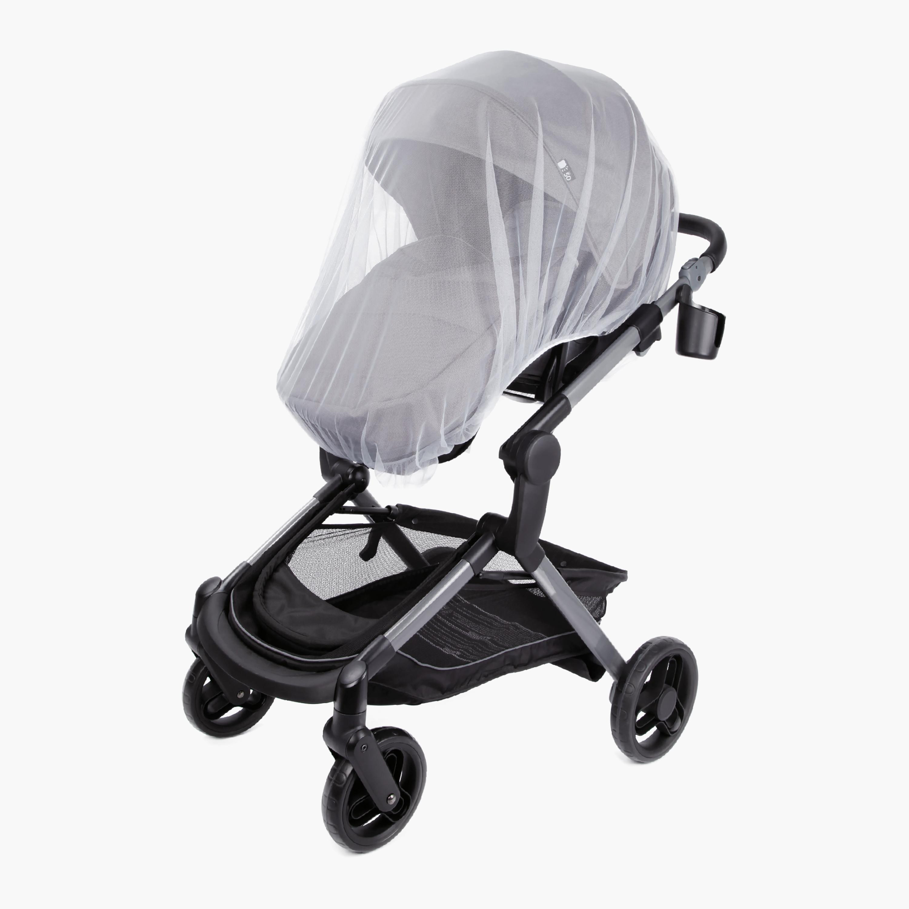 Moon Universal Fit Mosquito Net for Strollers, White-baby-gear-strollersandprams-accessories-image-1