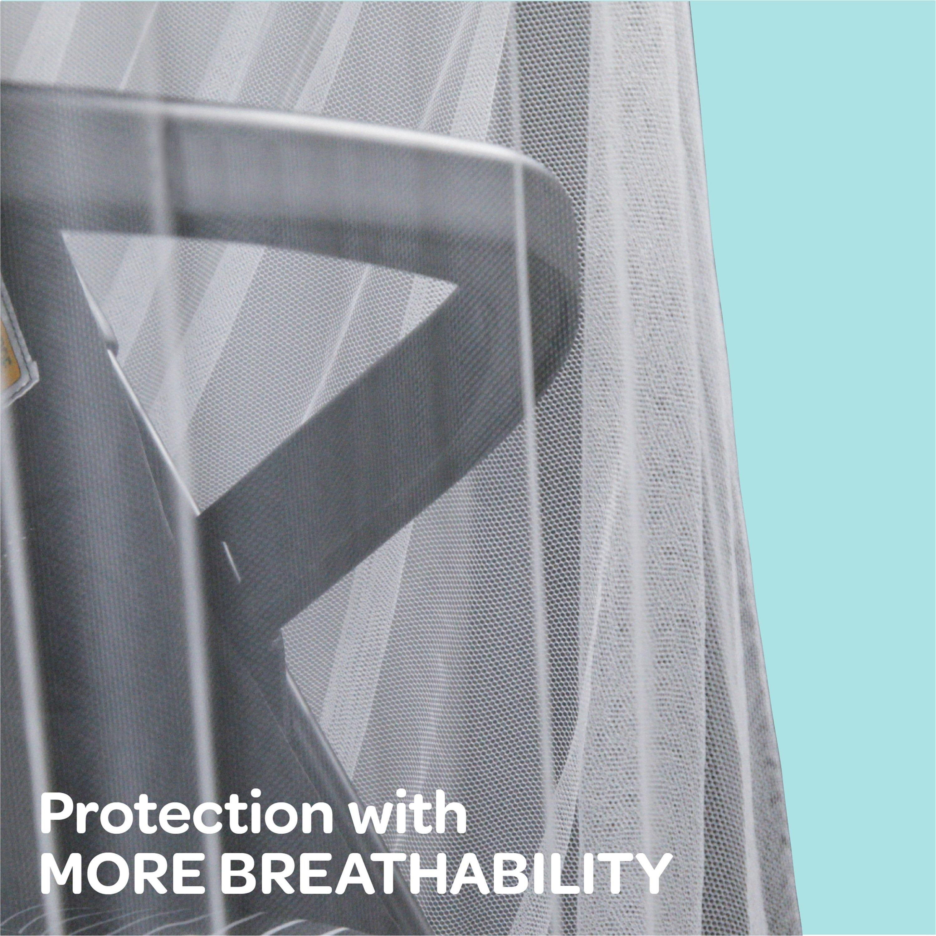 Moon Universal Fit Mosquito Net for Strollers, White-baby-gear-strollersandprams-accessories-image-3