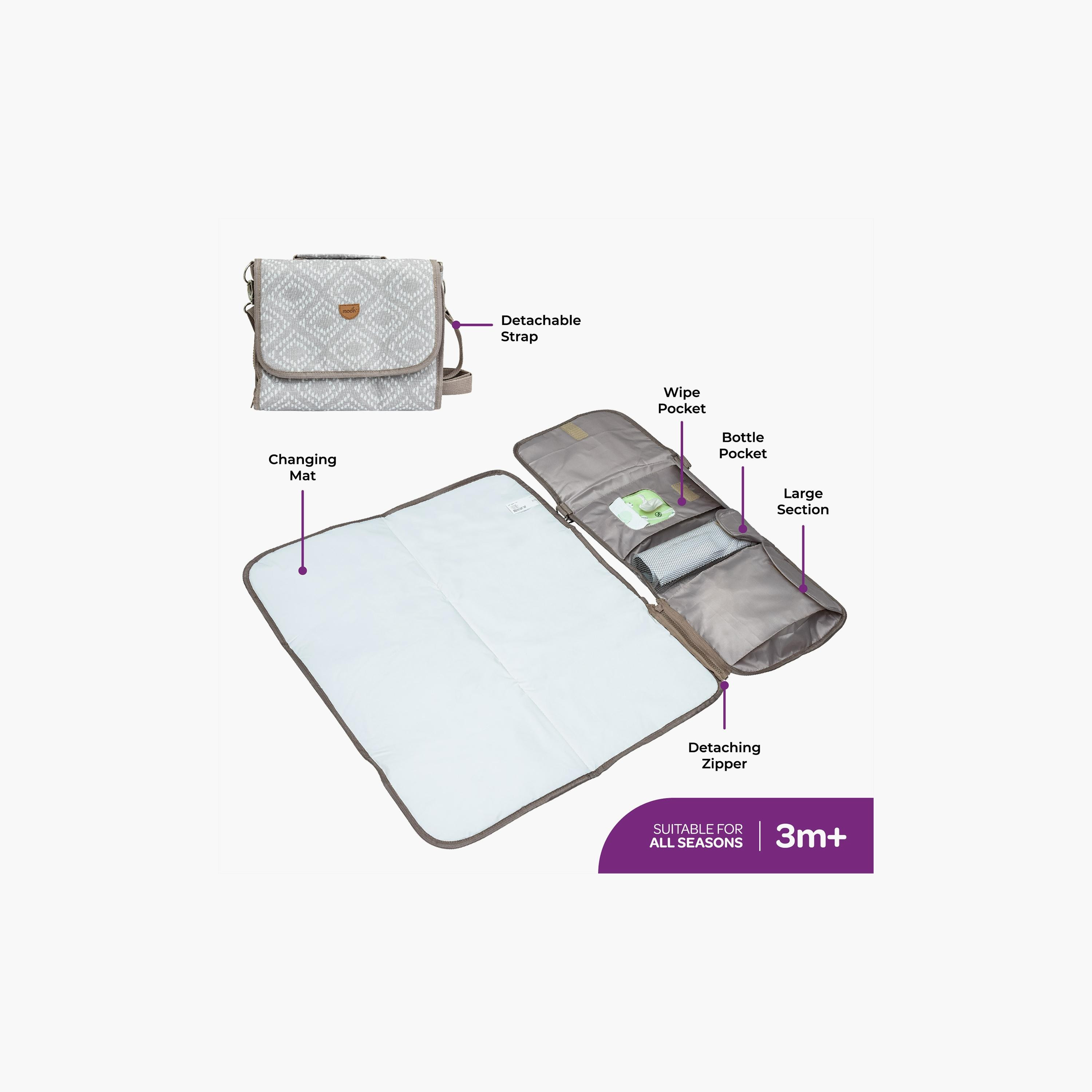 Moon Portable Diaper Changing Changing Kit, Beige-baby-diapering-changingmats-image-2