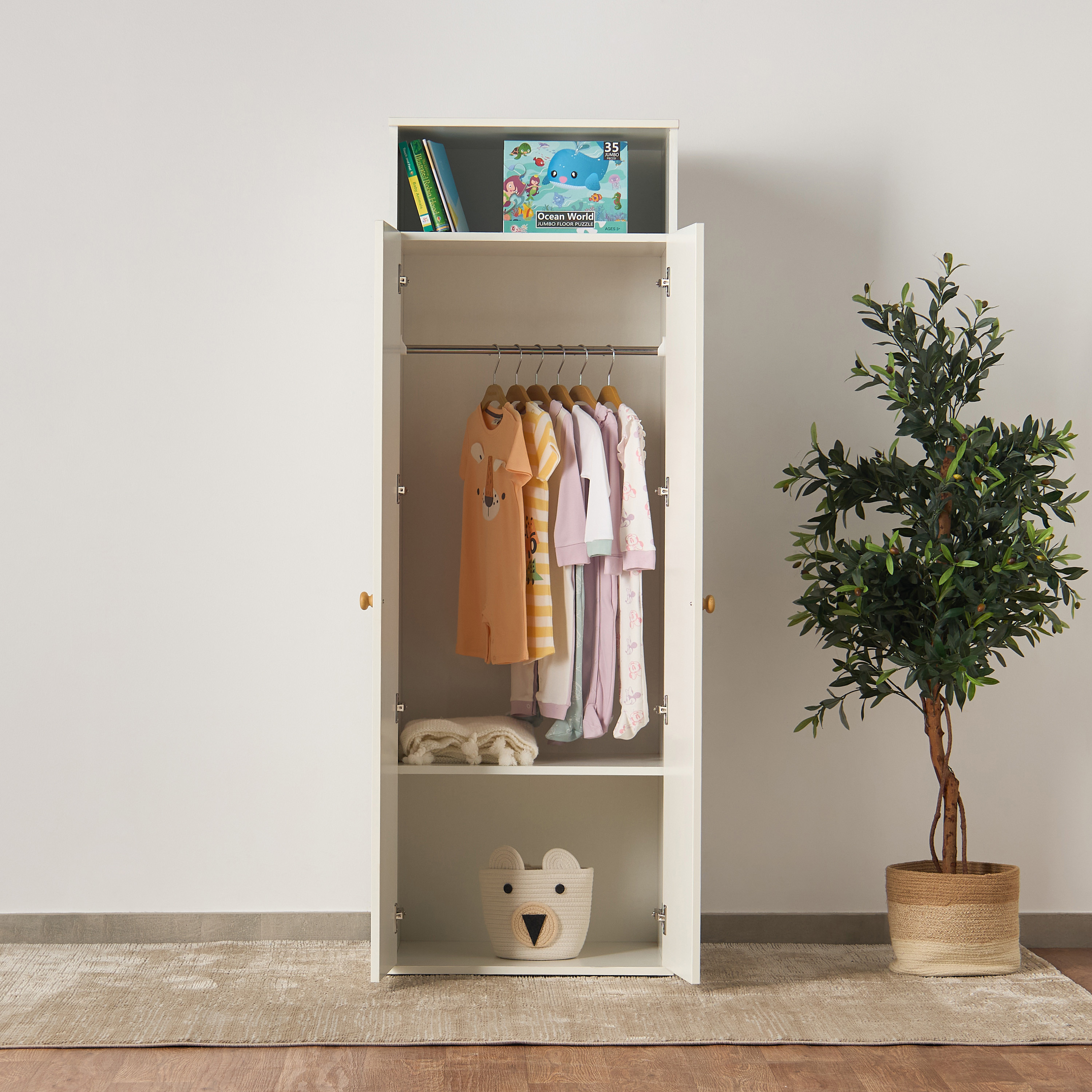 Juniors Darcy 2-Door Wardrobe-baby-nursery-furniture-wardrobesandstorage-image-4