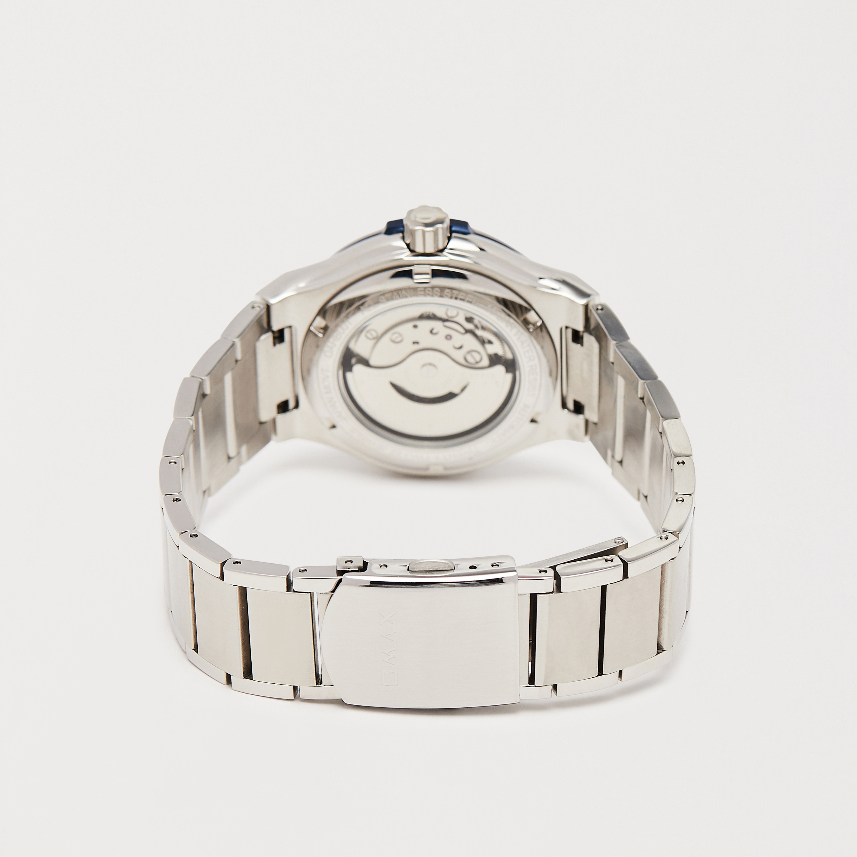 ساعة يد تناظرية فضية أوتوماتيكية بسوار ستانلس ستيل من أوماكس | OAHB001P46S-men-watchesandjewellery-watches-image-3
