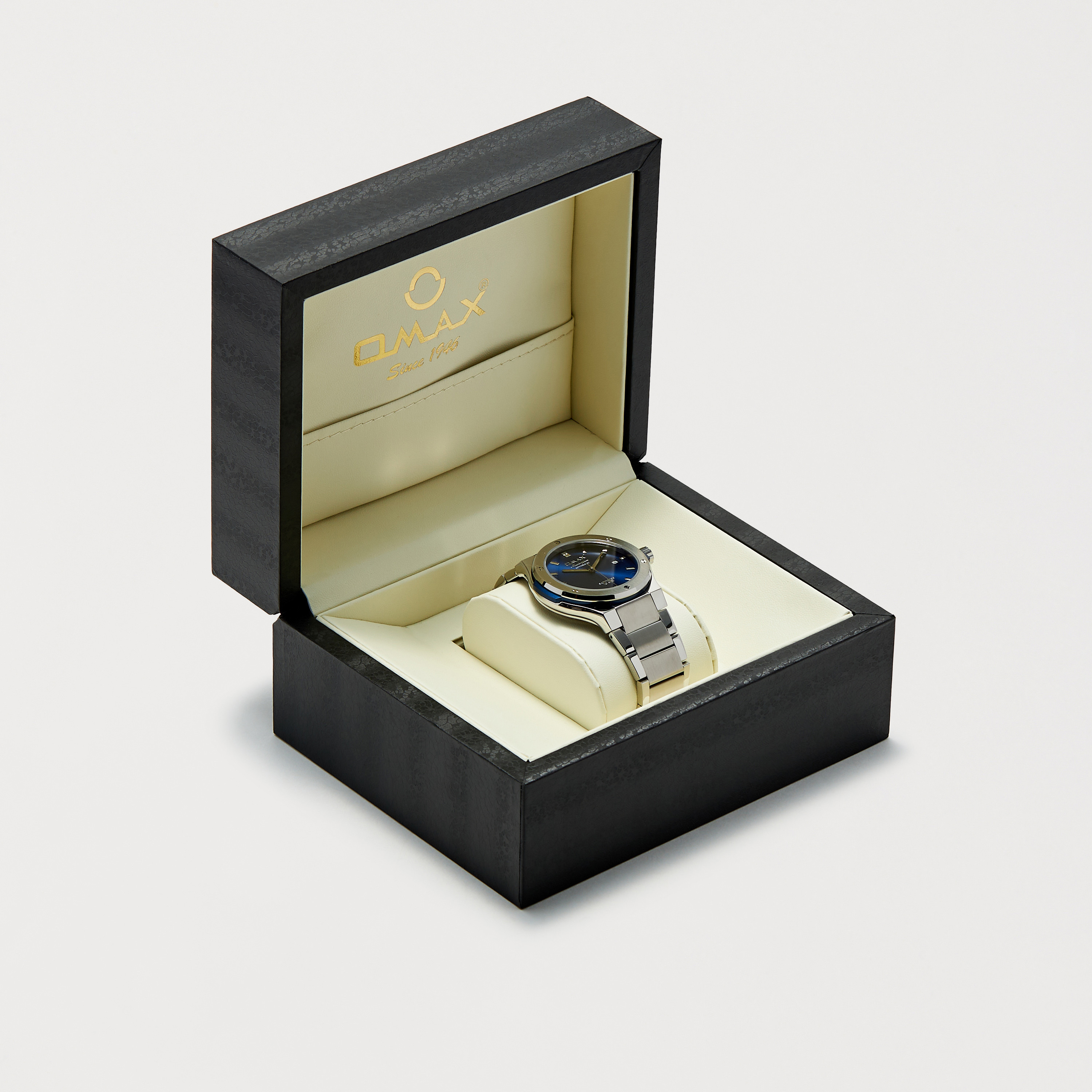 ساعة يد تناظرية فضية أوتوماتيكية بسوار ستانلس ستيل من أوماكس | OAHB001P46S-men-watchesandjewellery-watches-image-5