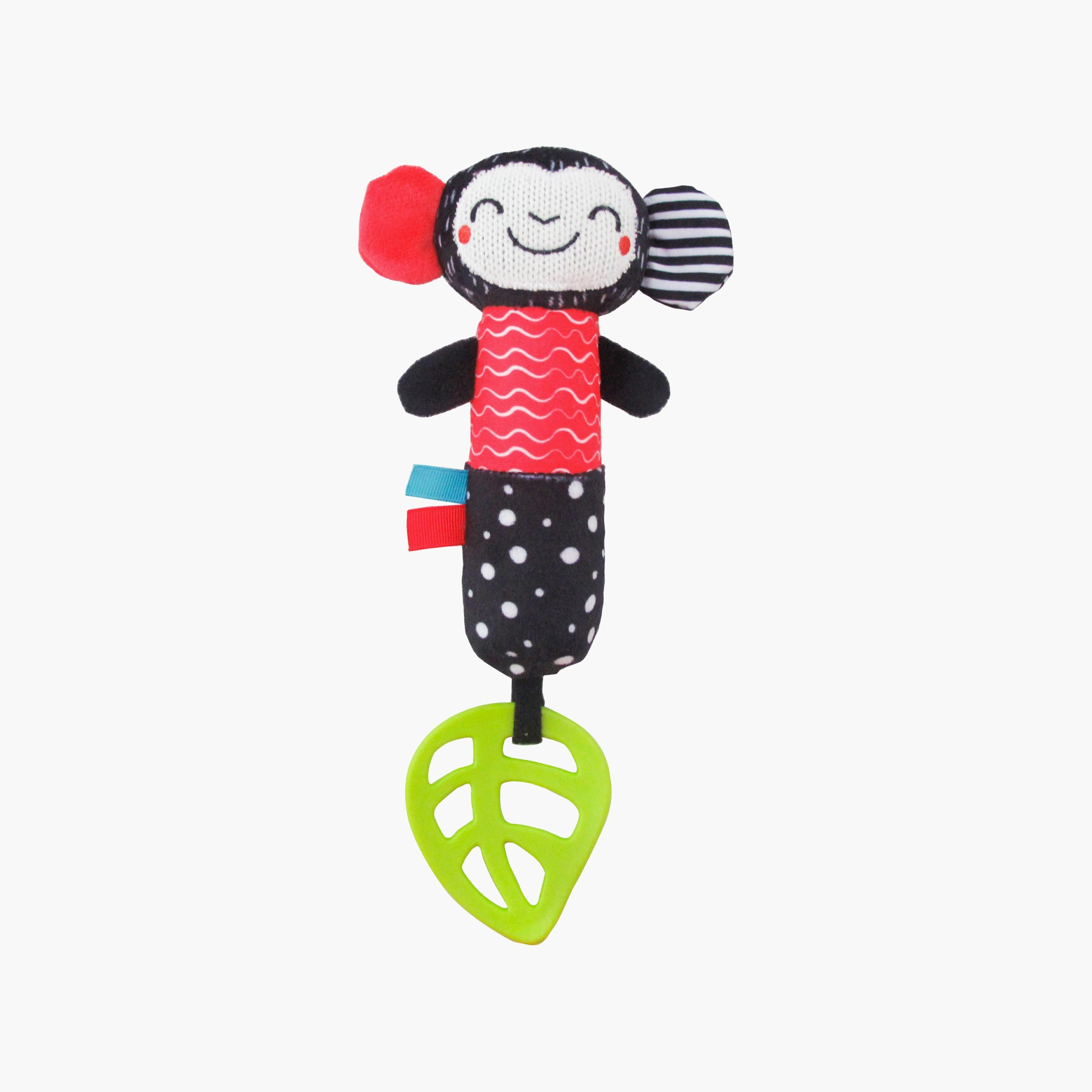 Moon Soft Rattle Plush Toy, Monkey -toys-babyandtoddlertoys-rattlesandteethers-image-1