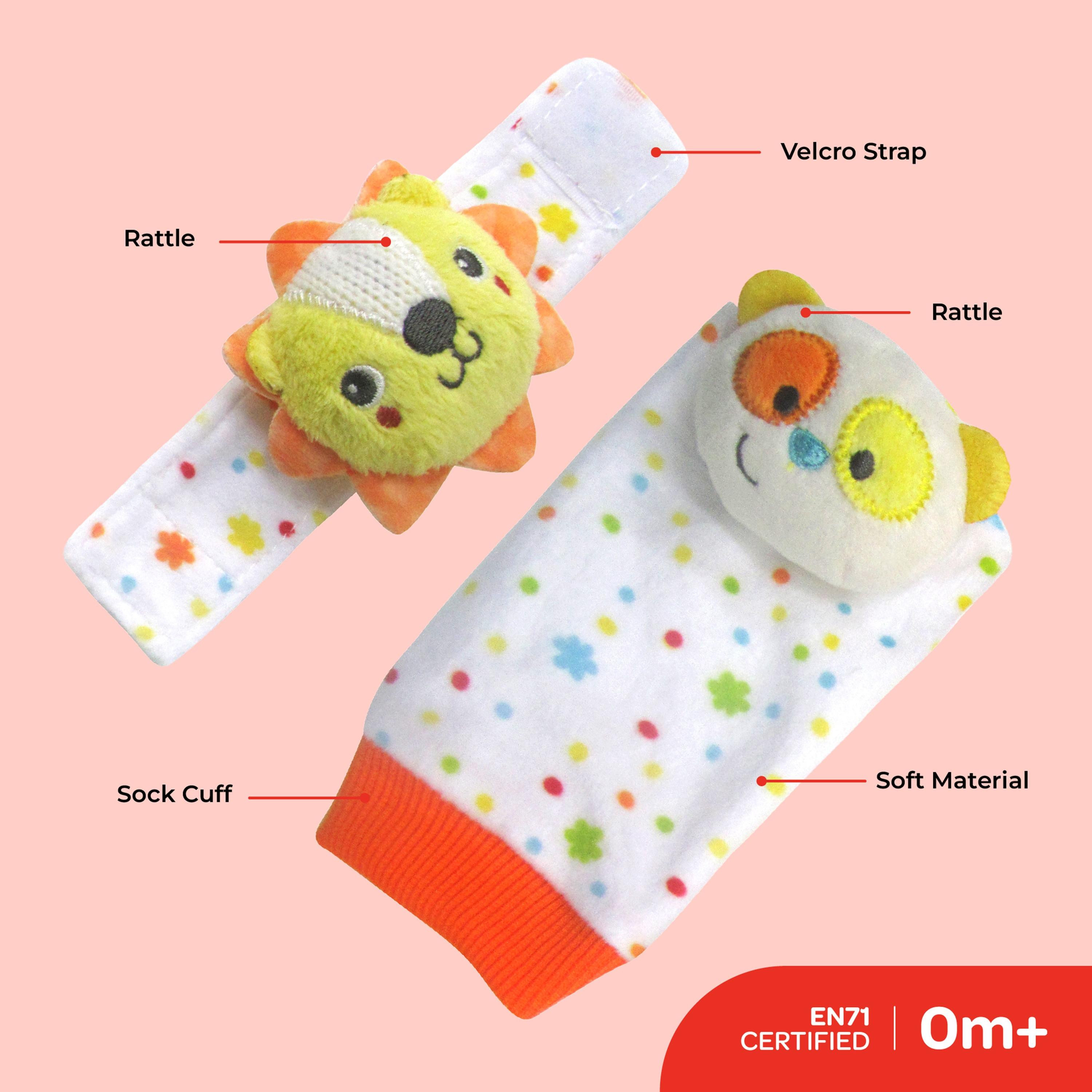 Moon 4-Piece Foot and Wrist Rattle, Multicolor-toys-babyandtoddlertoys-rattlesandteethers-image-2