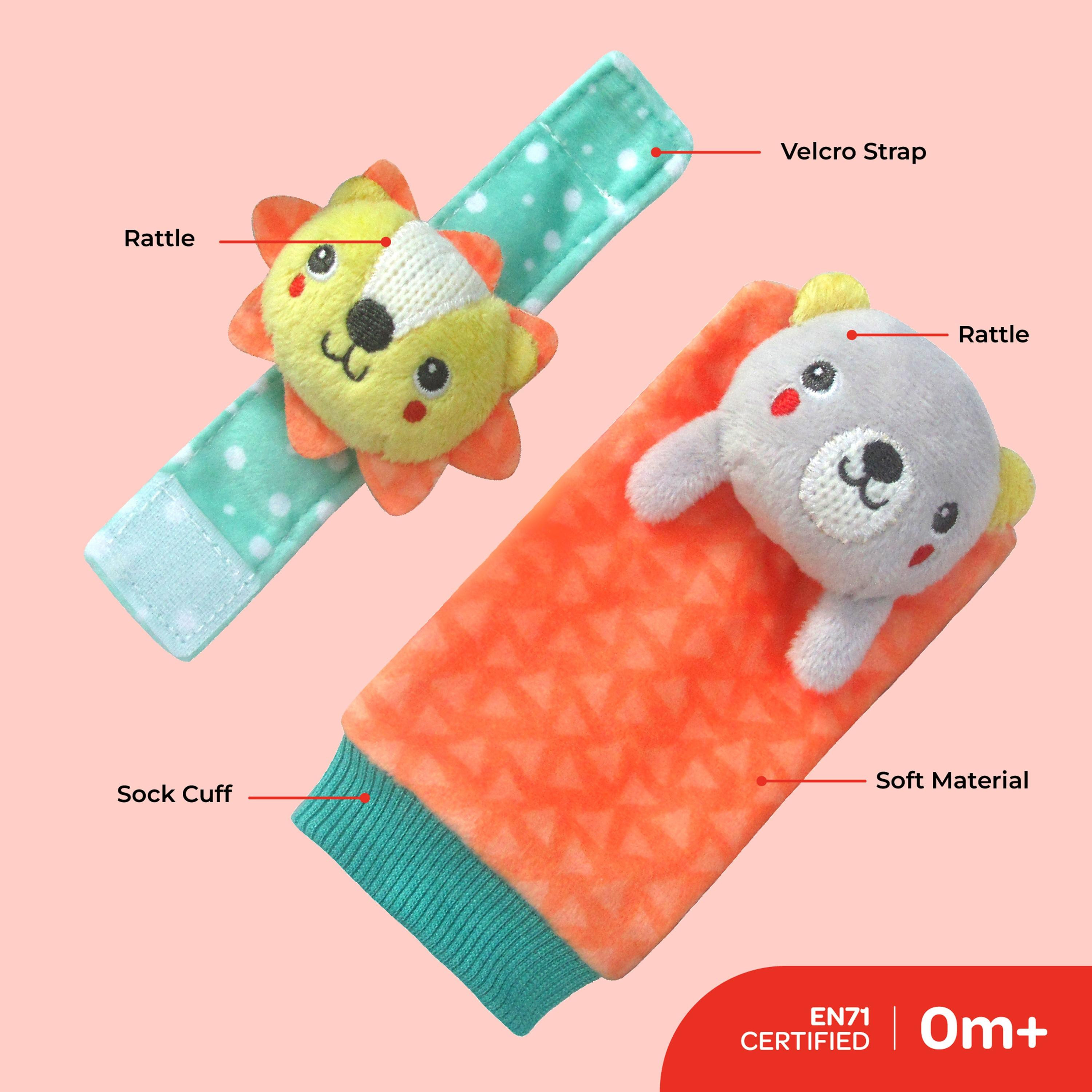 Moon 4-Piece Foot and Wrist Rattle, Multicolor-toys-babyandtoddlertoys-rattlesandteethers-image-2