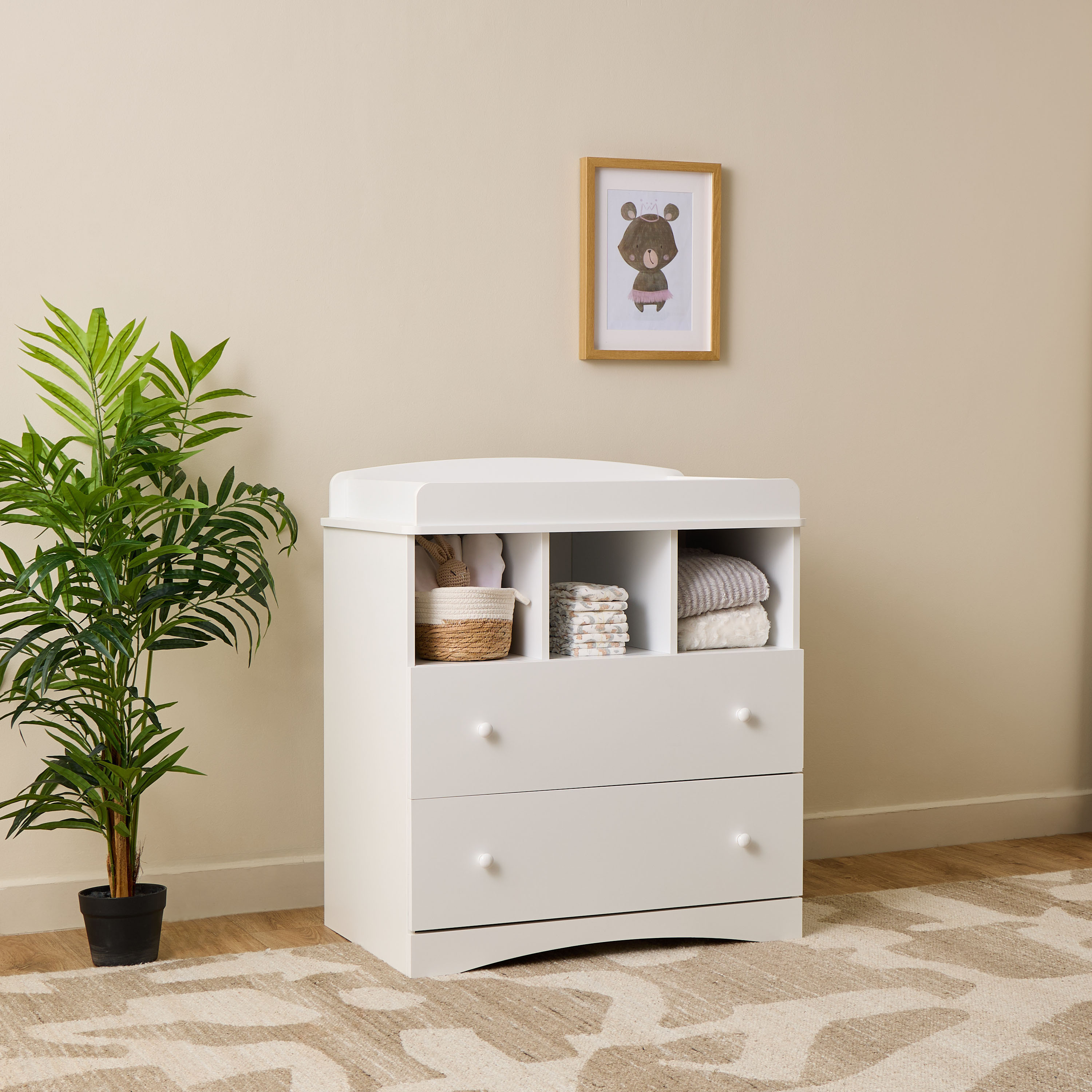 Juniors Magaret Chest of 2-Drawers with Changing Station-baby-bathandcare-changingtables-image-1
