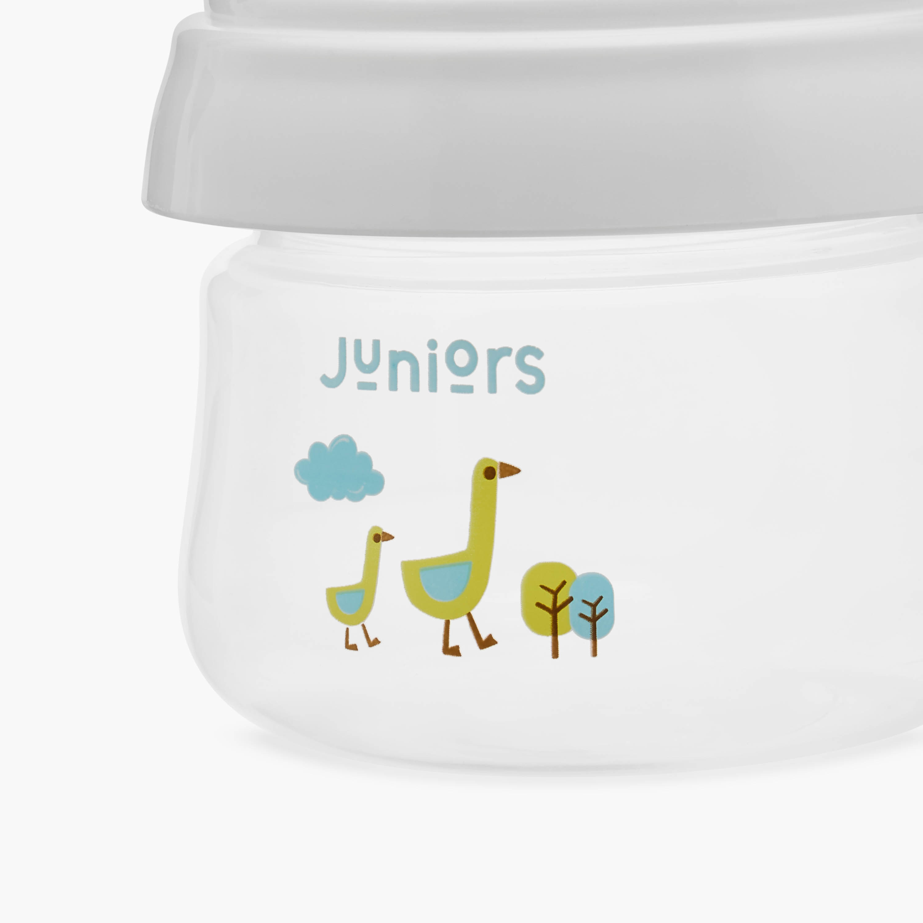 Juniors Just Like Nature 90 ml Feeding Bottle with Anti-Colic Teat - White-baby-feeding-feedingbottles-bottlesandteats-image-5