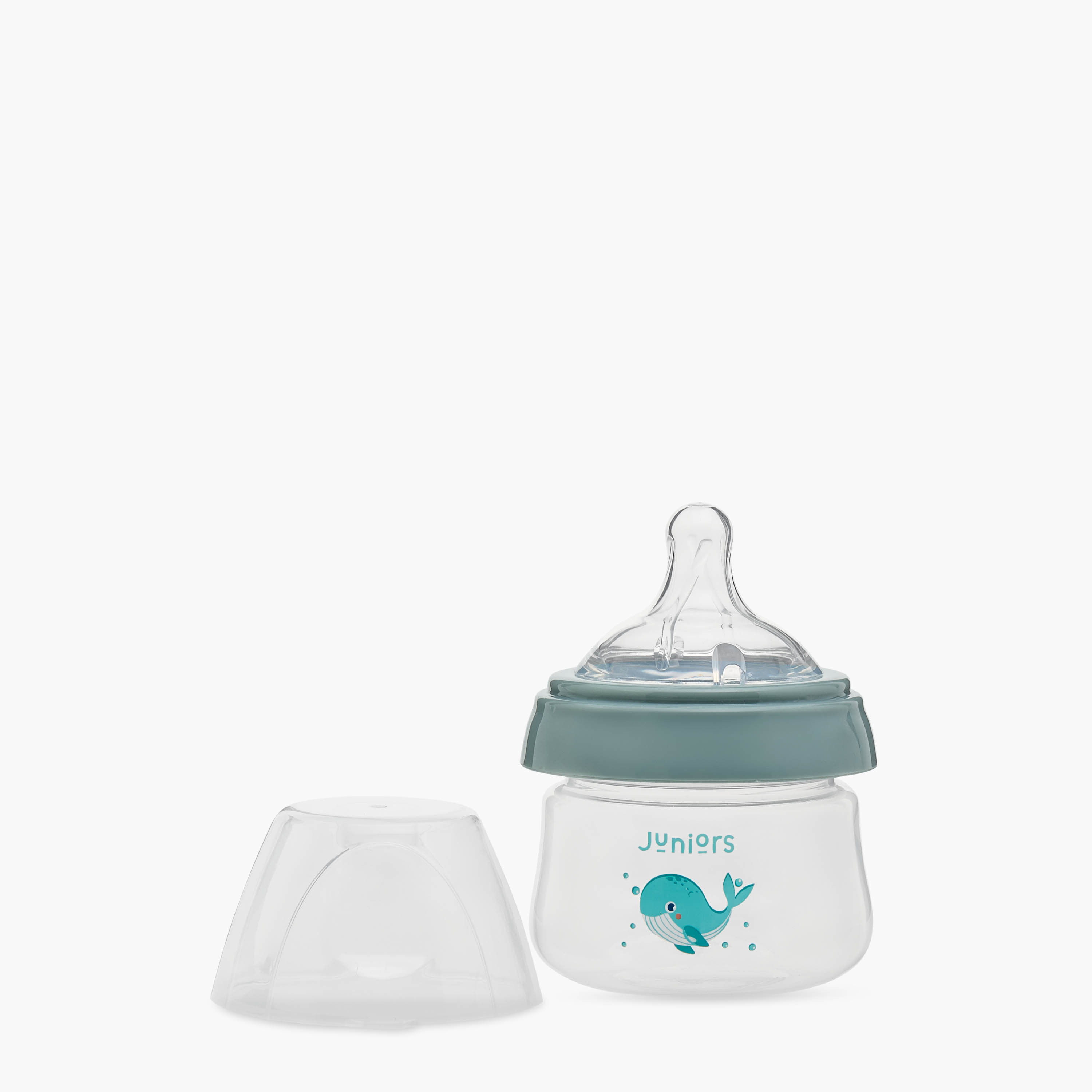 Juniors Just Like Nature 90 ml Feeding Bottle with Anti-Colic Teat - Grey-baby-feeding-feedingbottles-bottlesandteats-image-8