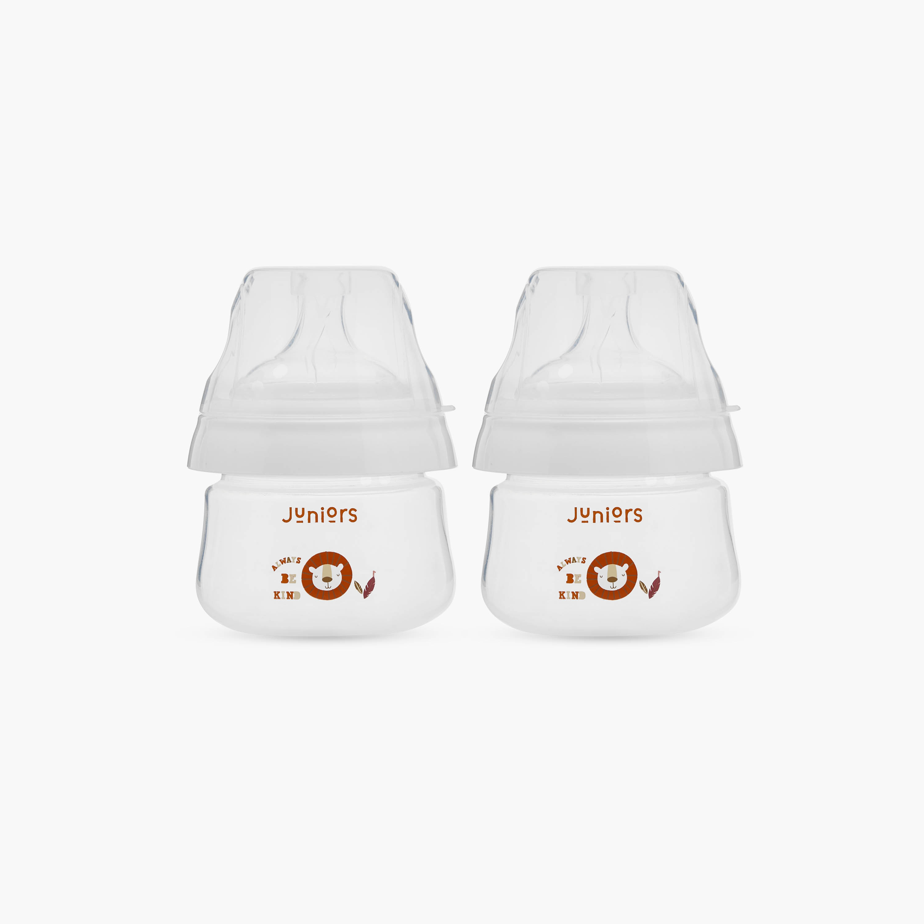 Juniors Just Like Nature 90 ml 2-Piece Feeding Bottle Set with Anti-Colic Teat - White-baby-feeding-feedingbottles-bottlesandteats-image-1