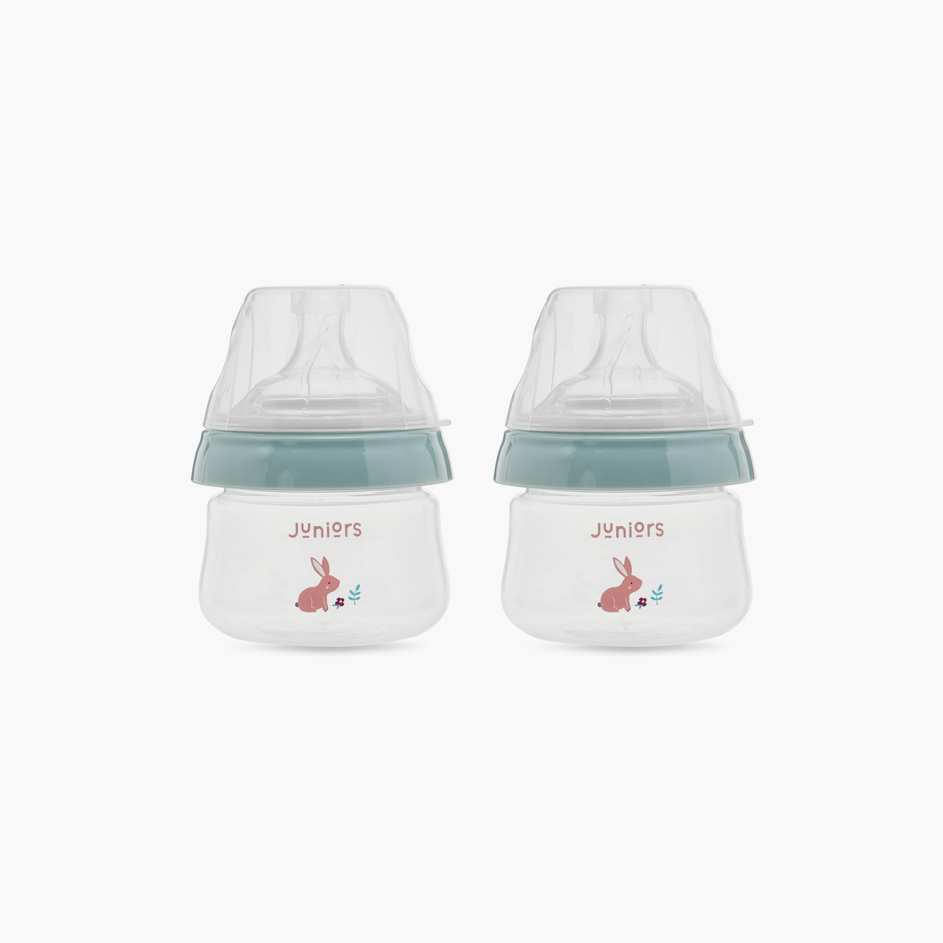 Juniors Just Like Nature 90 ml 2-Piece Feeding Bottle Set with Anti-Colic Teat - Grey-baby-feeding-feedingbottles-bottlesandteats-image-1