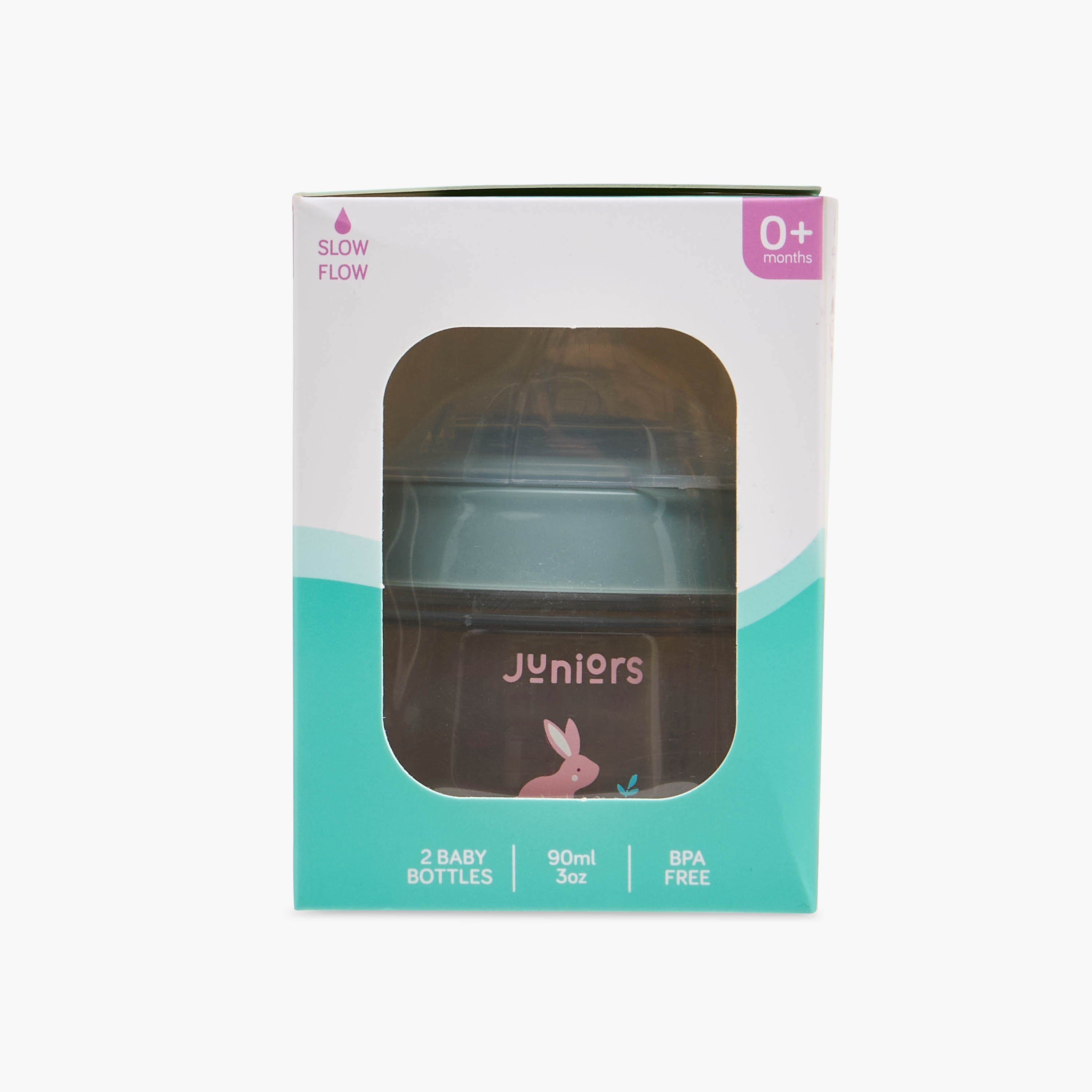 Juniors Just Like Nature 90 ml 2-Piece Feeding Bottle Set with Anti-Colic Teat - Grey-baby-feeding-feedingbottles-bottlesandteats-image-15