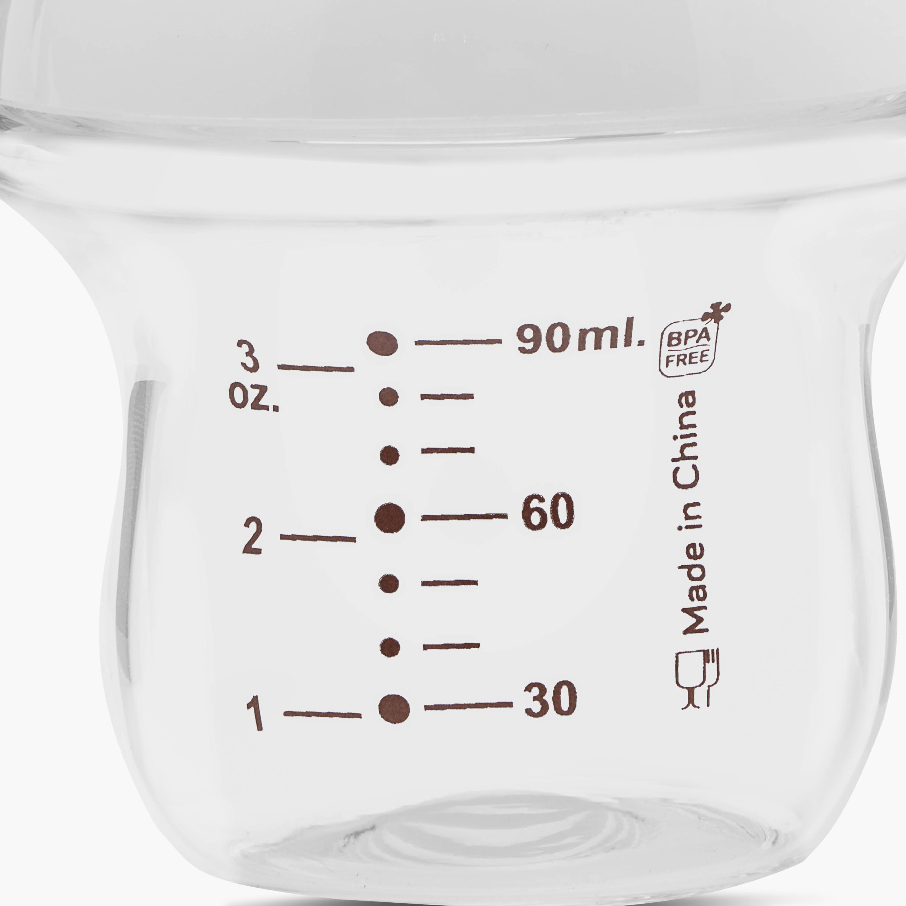 Juniors Just Like Nature 90 ml Glass Feeding Bottle with Anti-Colic Teat - White-baby-feeding-feedingbottles-bottlesandteats-image-11