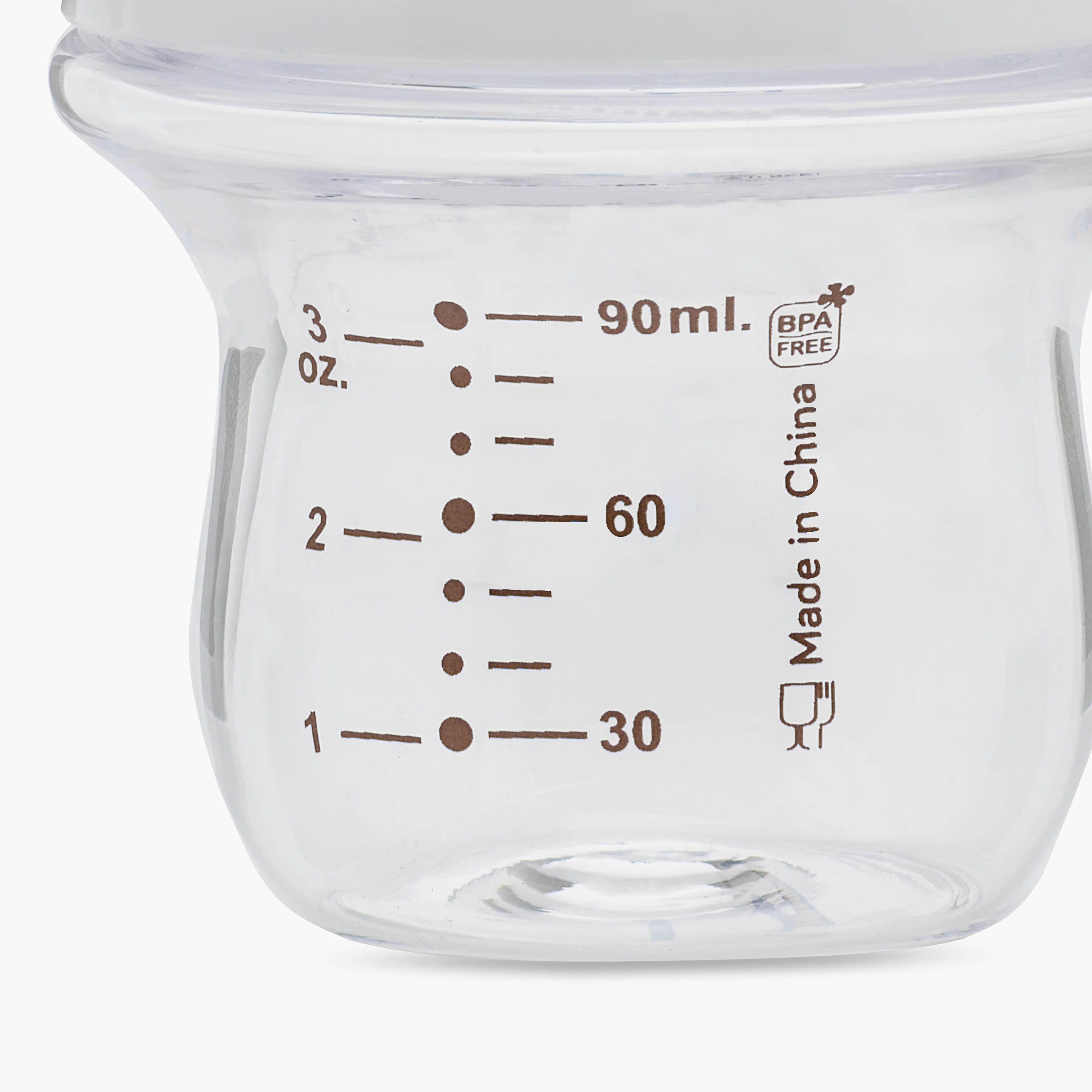 Juniors Just Like Nature 90 ml Glass Feeding Bottle with Anti-Colic Teat - White-baby-feeding-feedingbottles-bottlesandteats-image-6