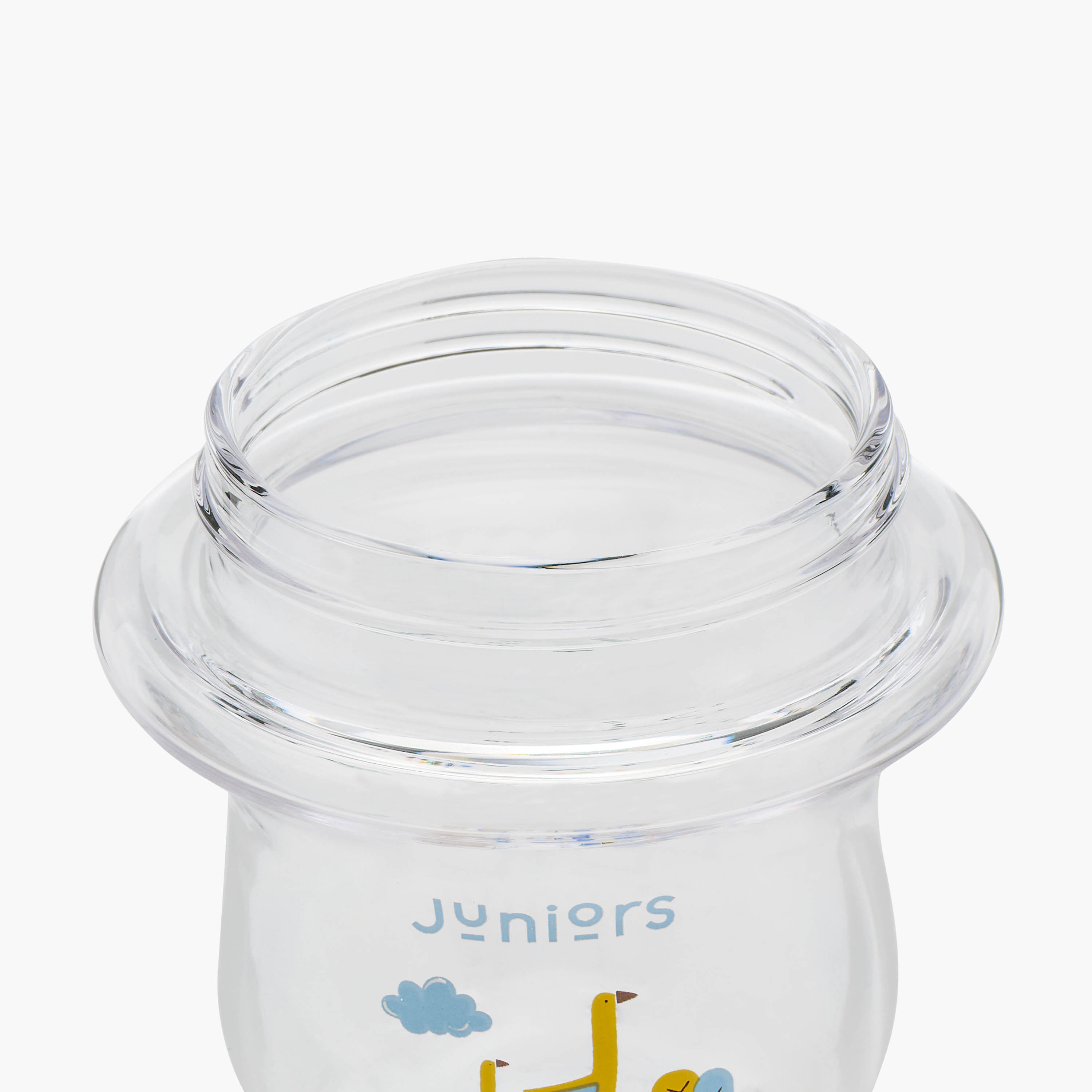Juniors Just Like Nature 90 ml Glass Feeding Bottle with Anti-Colic Teat - White-baby-feeding-feedingbottles-bottlesandteats-image-7
