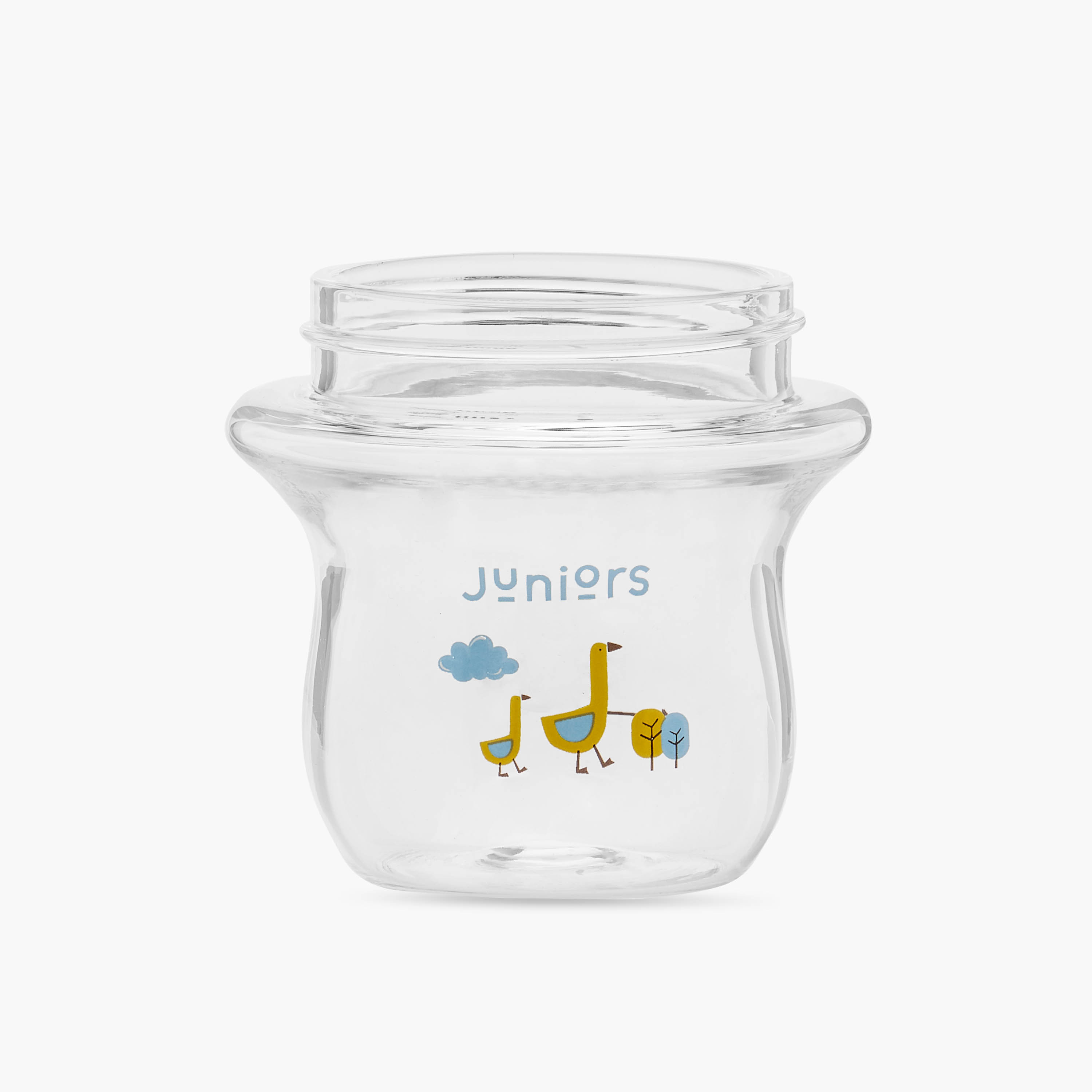 Juniors Just Like Nature 90 ml Glass Feeding Bottle with Anti-Colic Teat - White-baby-feeding-feedingbottles-bottlesandteats-image-8