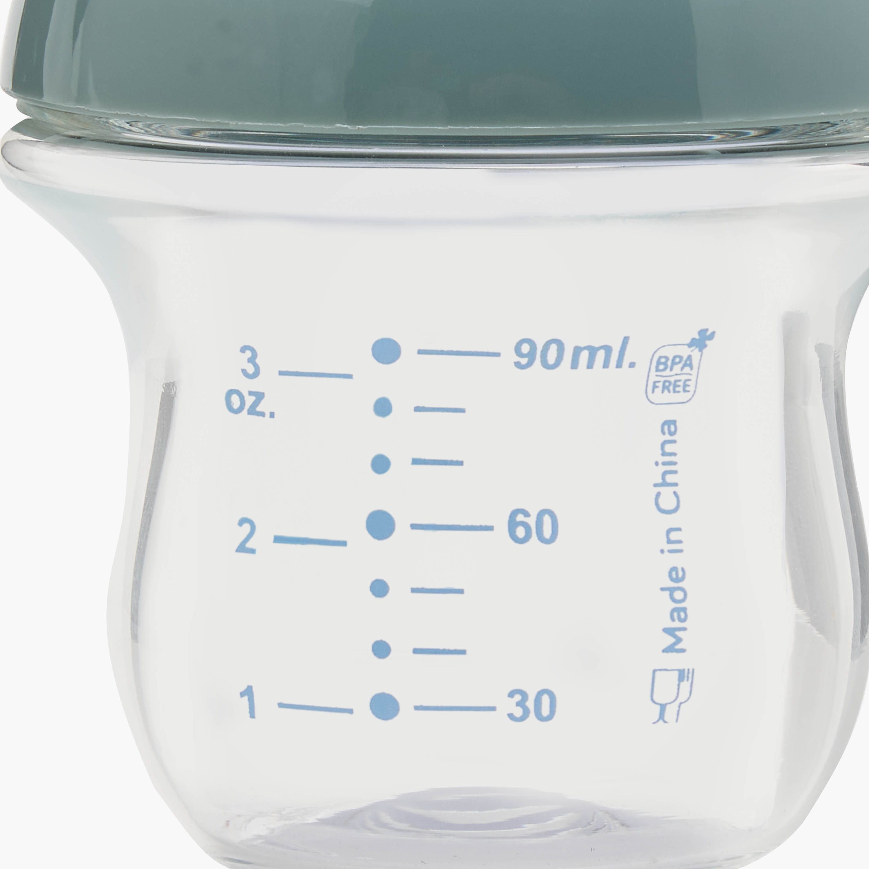 Juniors Just Like Nature 90 ml Glass Feeding Bottle with Anti-Colic Teat - Grey-baby-feeding-feedingbottles-bottlesandteats-image-6